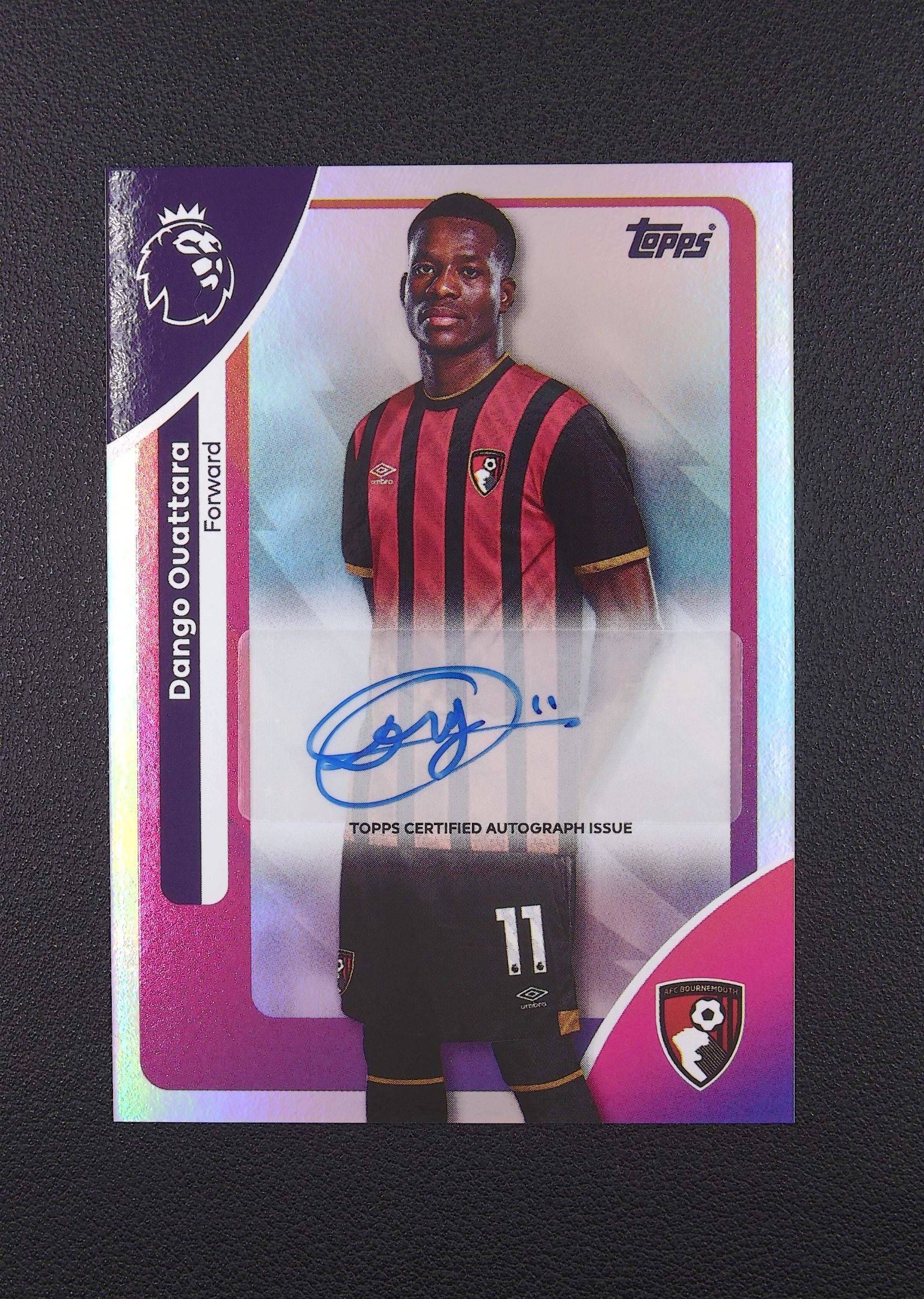 2025 Topps Premier League Dango Ouattara 丹戈 瓦塔拉 签字 贴签 伯恩茅斯【Big M 代拍】 AQ888