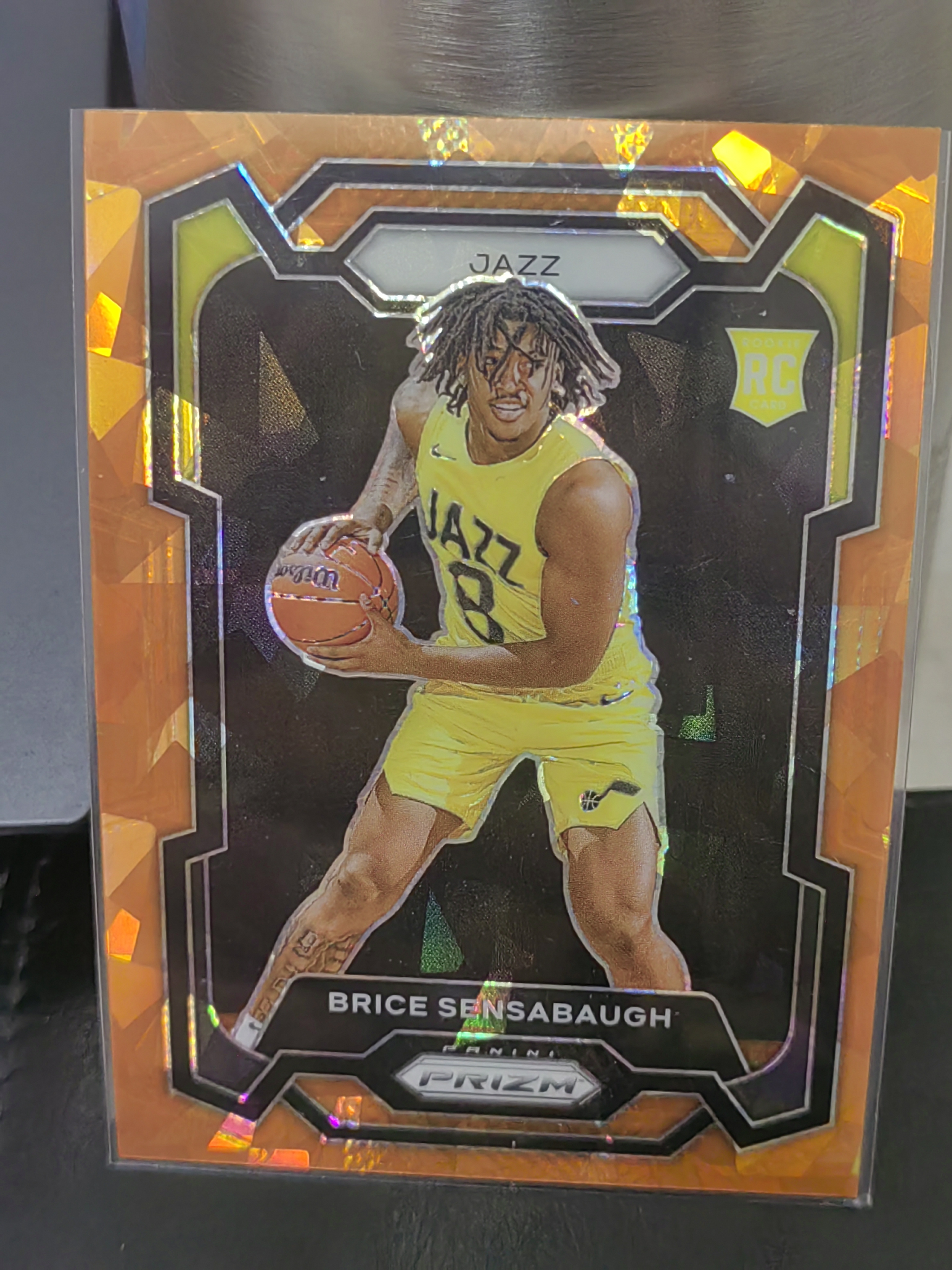 2023-24 Panini Prizm Brice Sensabaugh RC PZ 橙碎冰 新秀 布里斯 森萨博 爵士 篮 白边白角 不保卡品 卡品如图
