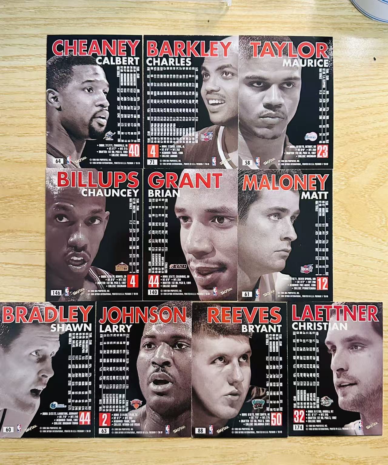 1998 SkyBox nba Charles Barkley 嘿嘿代卖 印签 巴克利 比卢普斯 金笔 10张打包lot 老卡 老特 实卡精美 收藏必备