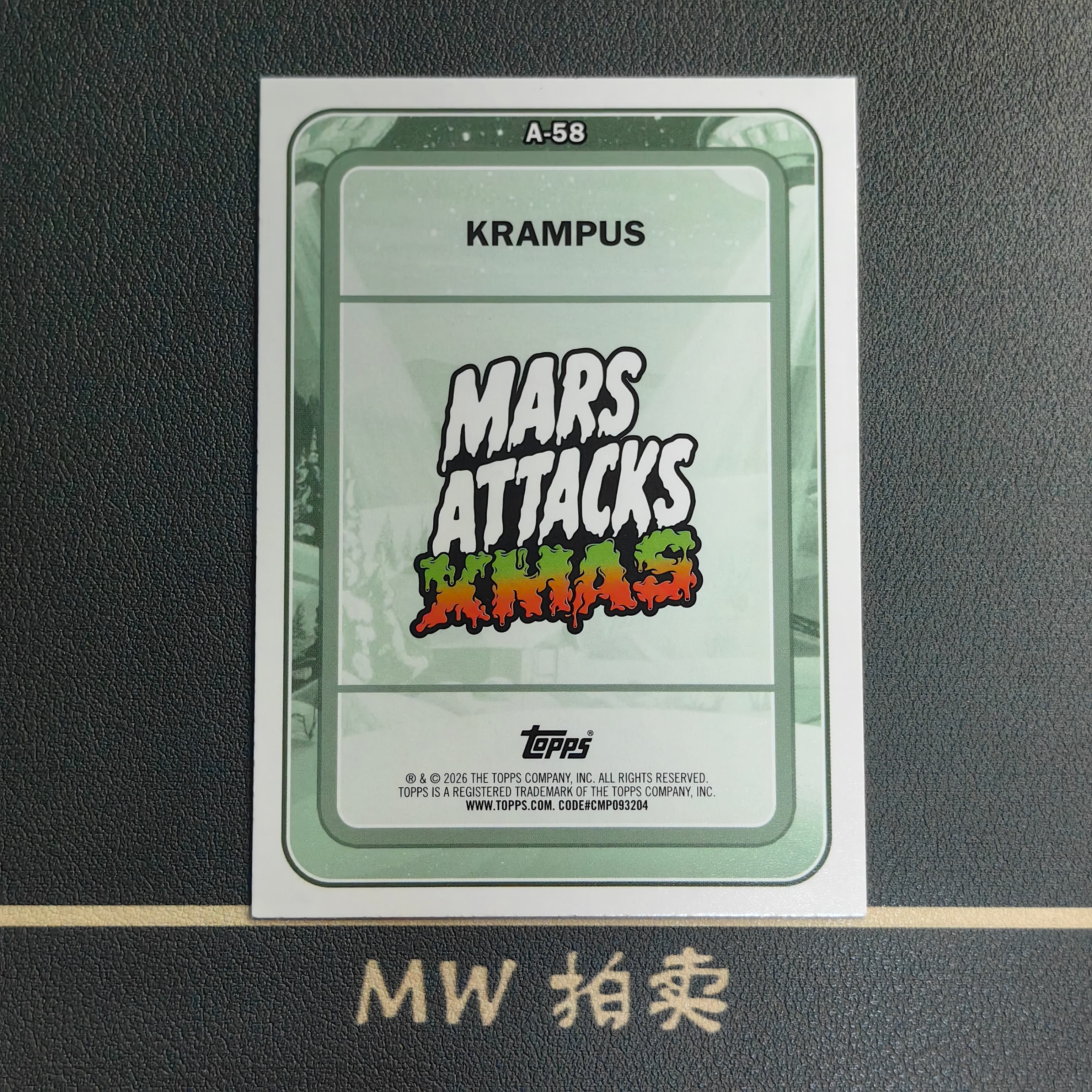 【MW拍卖】 Krampus 坎卜斯 Xmas 圣诞系列 /75编 2026 Topps Mars Attacks 火星人进攻折 银碎闪折 -璐