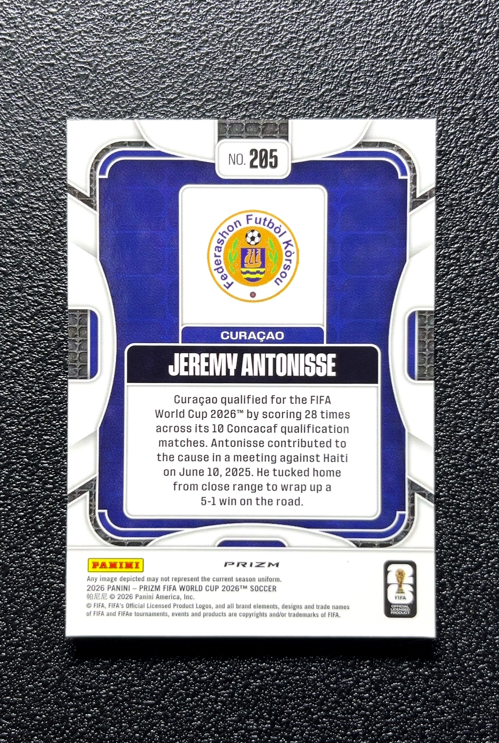 【小白1%代卖】2026 Panini Prizm Rookie RC Card 新秀卡 Jeremy Antonisse 杰里米·安东尼塞 新秀 RC 卡品如图 高价值 #205 0809