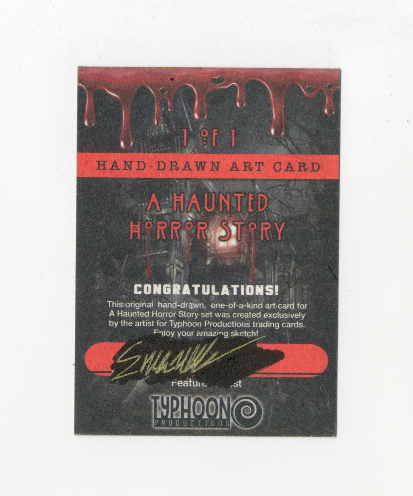 【Jackie杰基拍卖】台风工作室 恐怖故事系列 鬼娃娃 手绘卡 1/1 画师: 马努Manu