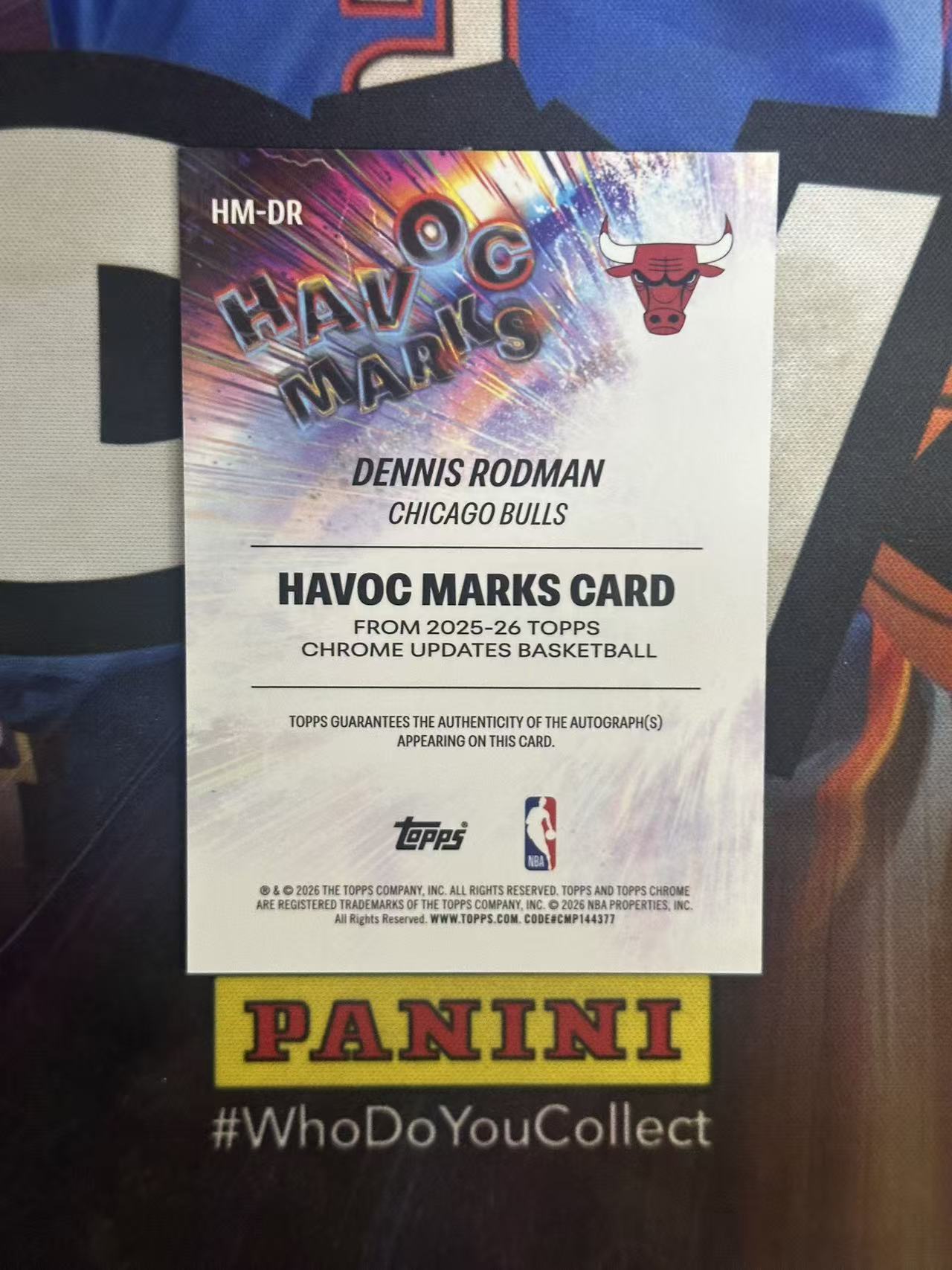 2026 Topps Chrome Dennis Rodman 【小猪包代卖】公牛 50编 正金折 罗德曼 签字 卡签 HAVOC MARKS 浩劫签 Update