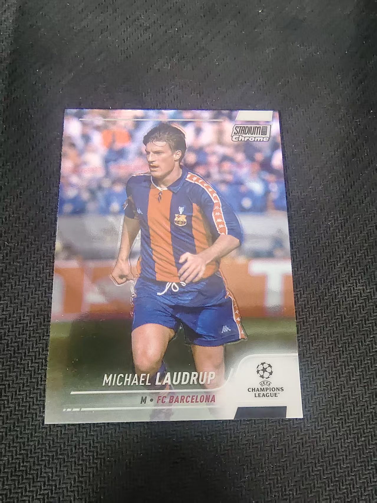 【可合并,不累计】2022 Topps Stadium Club Chrome Michael Laudrup 巴萨 劳德鲁普 竞技场 欧冠 划痕 边角瑕疵 #13