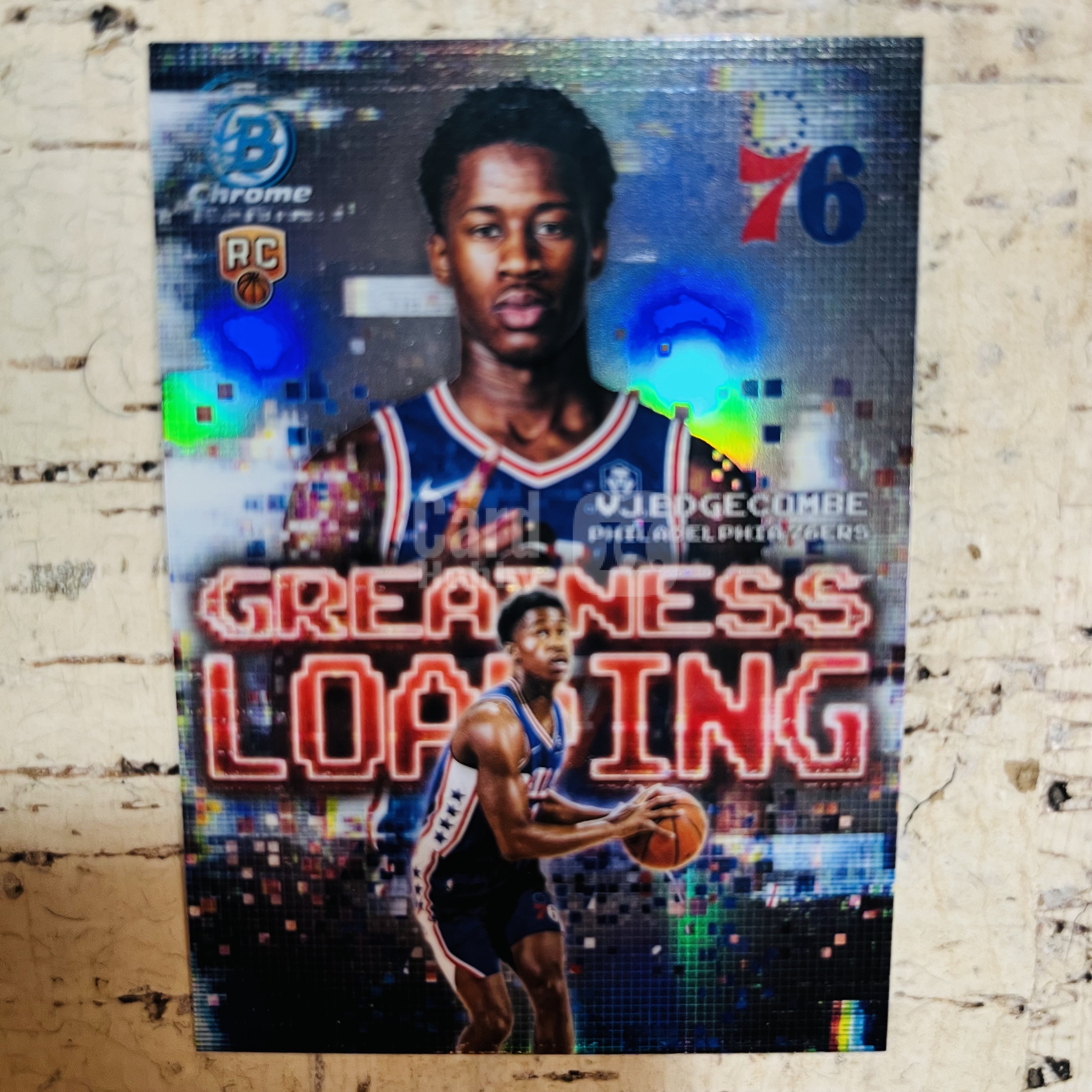 2025-26 Topps Bowman Chrome VJ Edgecombe RC 新秀 76人 vj 埃奇库姆 正银折 银折射 greatness loading 伟大加载 特卡【小卡迷拍卖】