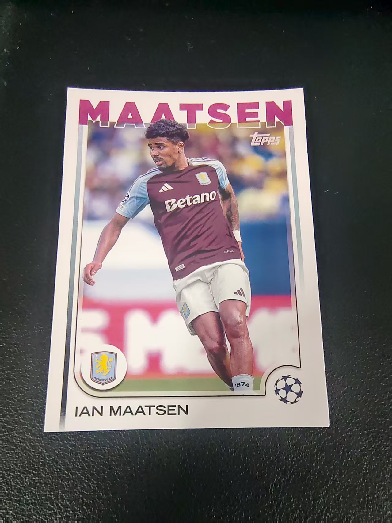 【可合并,不累计】2025 Topps Chrome IAN MAATSEN 伊恩 马特森 阿斯顿维拉 欧冠 划痕 边角瑕疵 #142