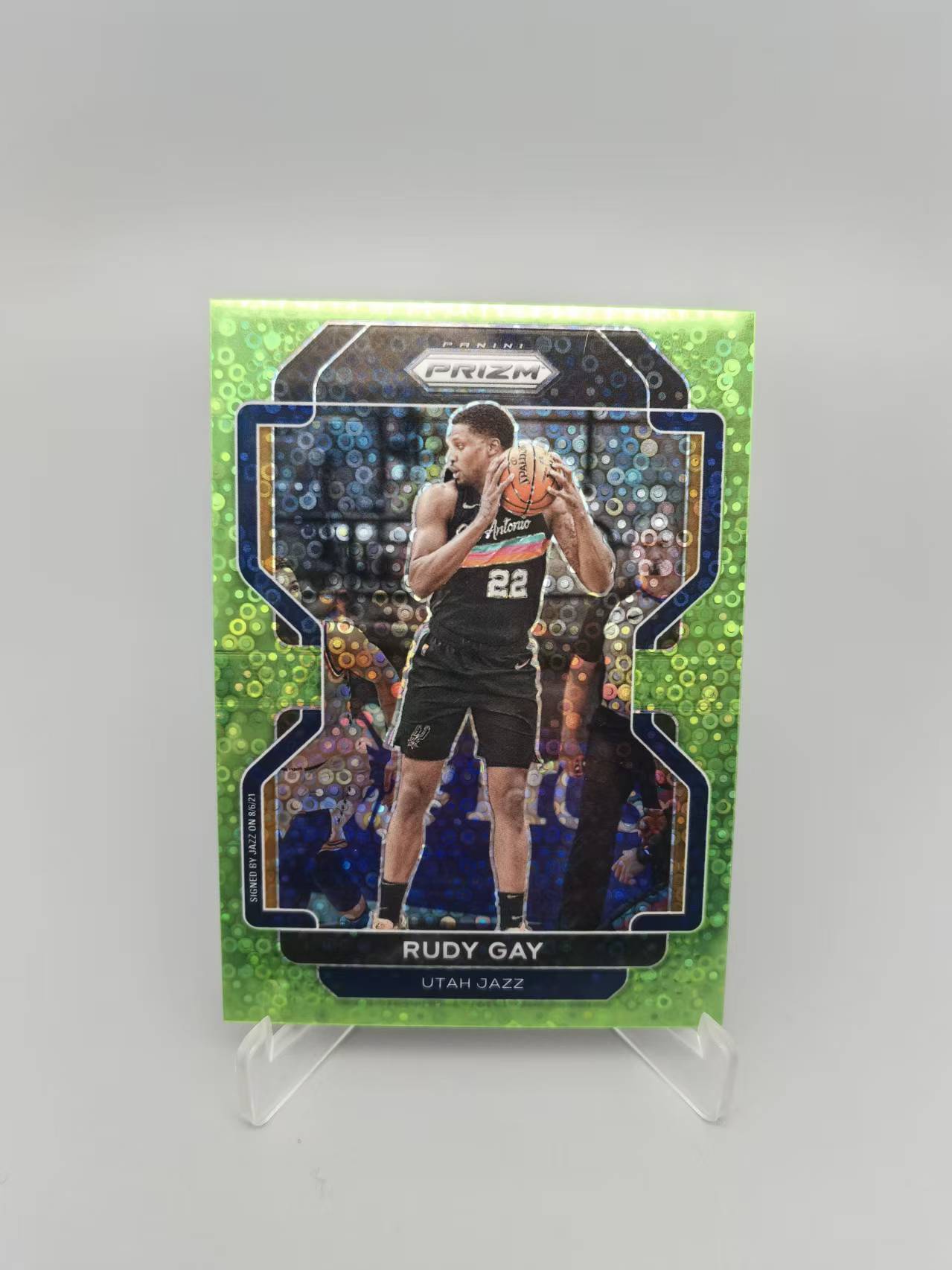 【拆吧代拍】2021-22 Panini Prizm Rudy Gay PZ 爵士 鲁迪 盖伊 1/5编 绿泡泡折 绿折 派大心1206
