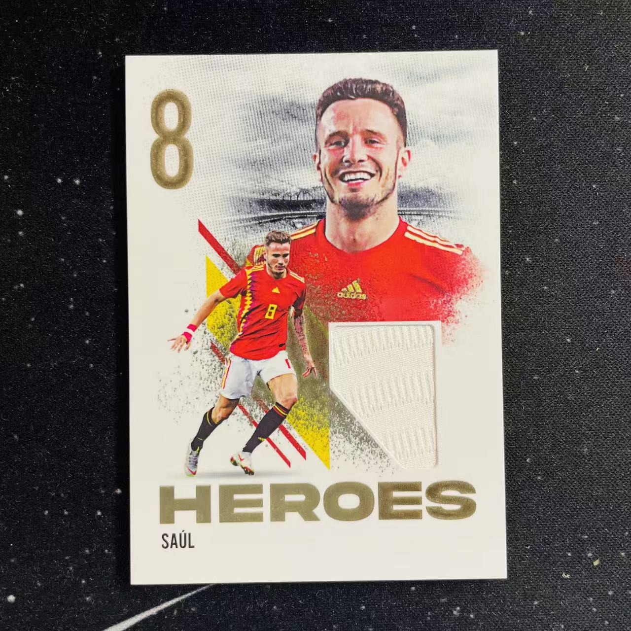 2024 Futera Unique Saul 萨乌尔 西班牙 马竞 5/8编 低编 球衣物料 GU落场 福特拉 瑕疵如图 洛北拍卖 徐总3380L