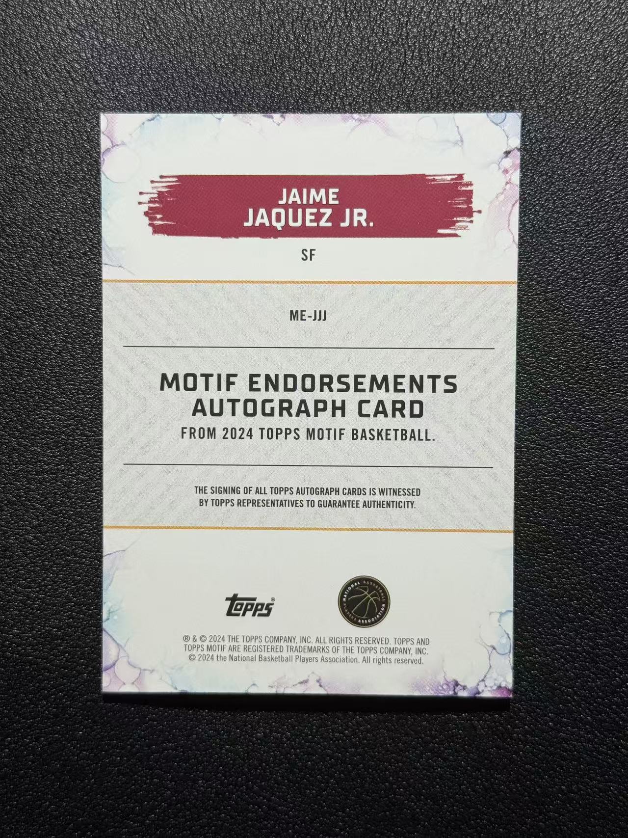 2023-24 Topps Motif Jaime Jaquez Jr. RC 【免费代卖】高端系列 新秀RC 小海梅 哈克斯 热火 新秀一阵 潜力新秀 未来可期 签字 25编