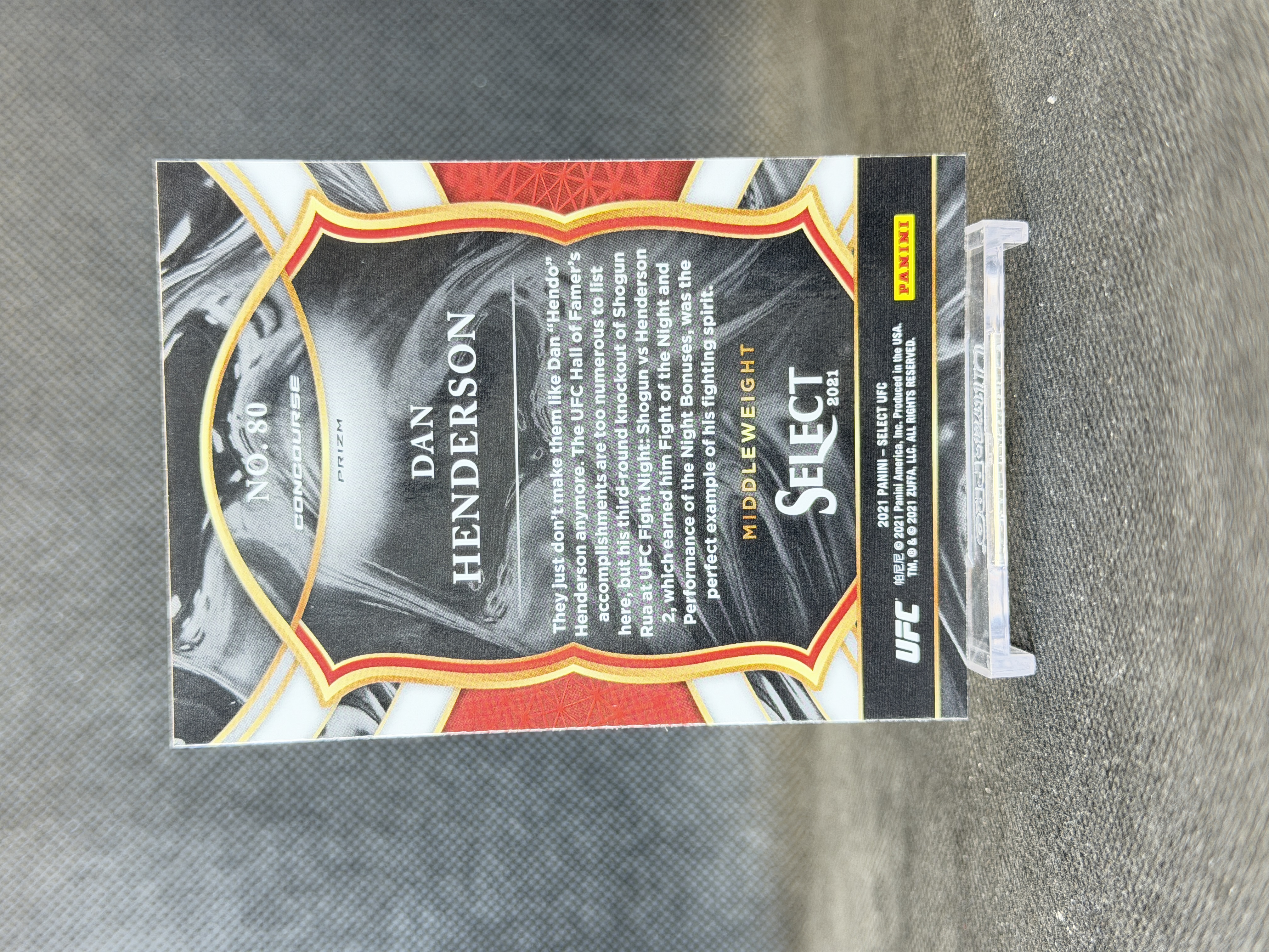 2021 Panini Select Dan Henderson 丹·亨德森 银折