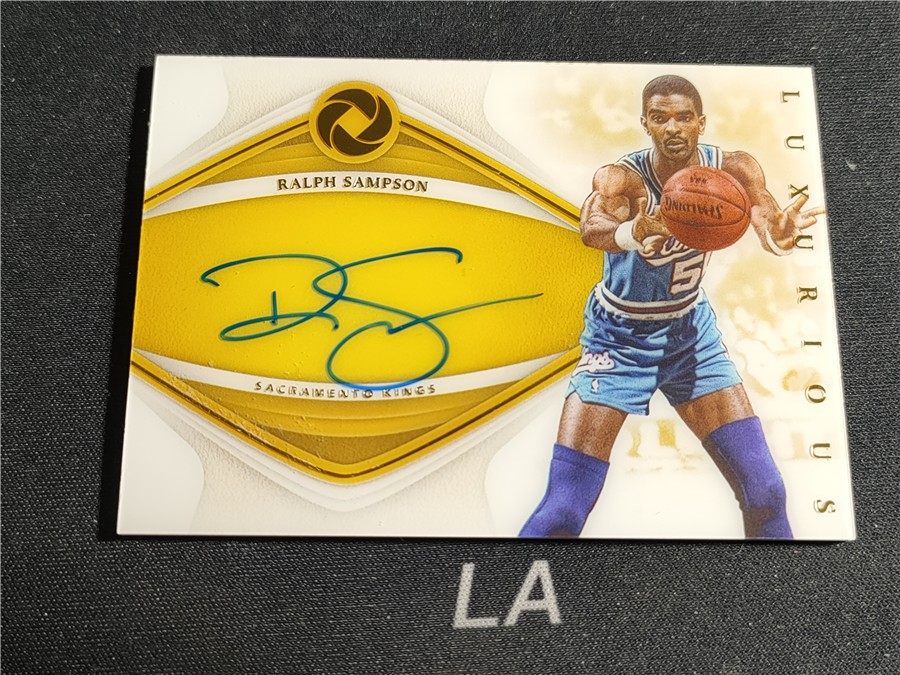 LA拍卖2019 20 Panini Opulence Ralph Sampson 金书系列 拉尔夫 桑普森 火箭队名宿 国王队 Luxurious 金版 镜面 卡签签字 5 10 低编