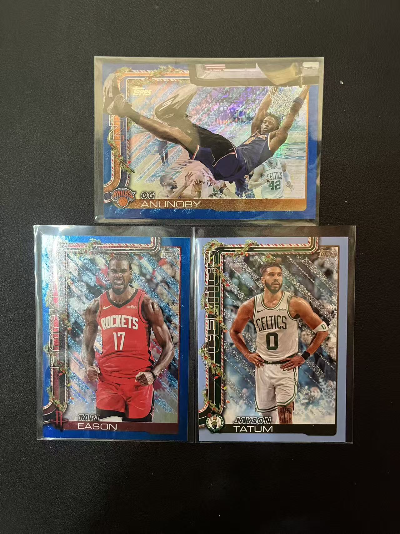2025 Topps Flagship Jayson Tatum OG 阿努诺比 塔里 伊森 塔图姆 圣诞假日 蓝折 紫折 base 3张 卡品如图 龙龙龙