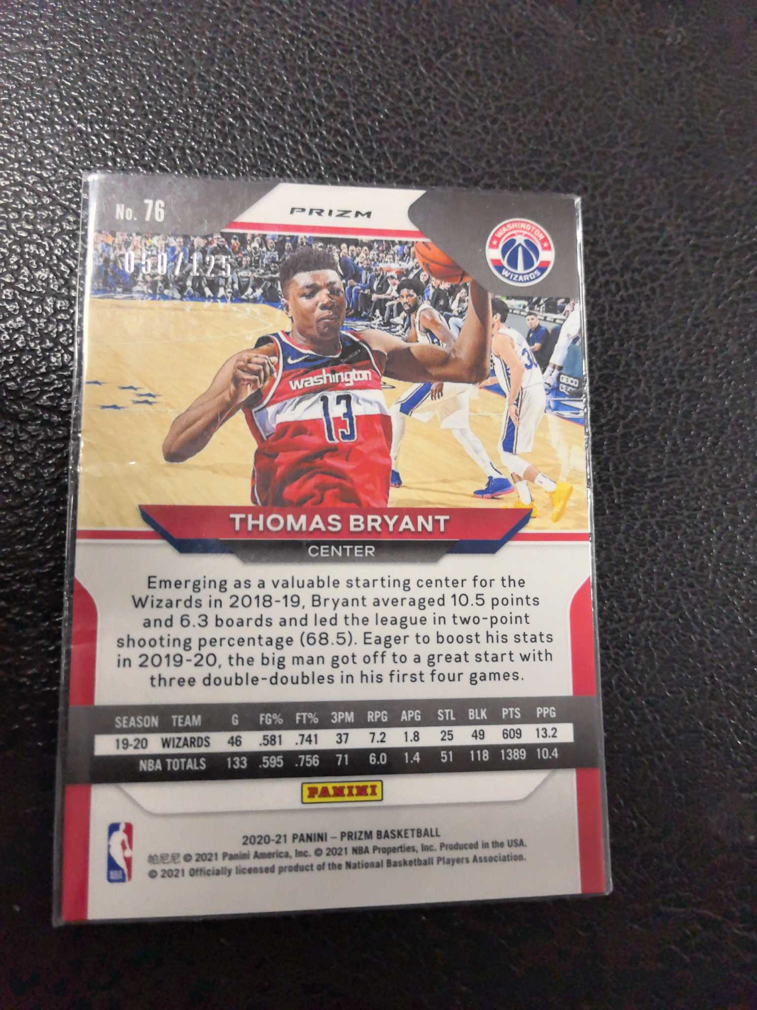 2020-21 托马斯布莱恩特 175编 蓝折 碎冰折 prizm 折射 op 12-2