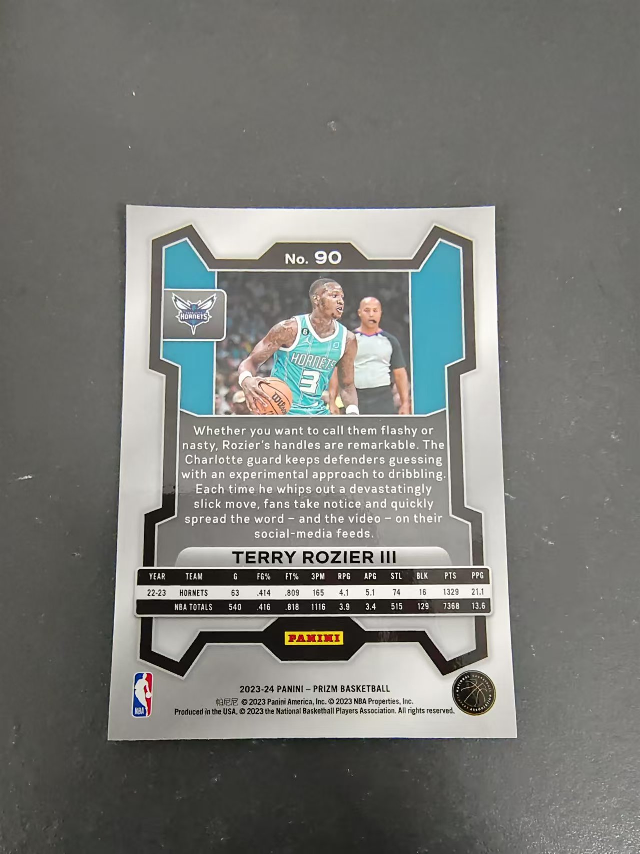 【可合并,不累计】2023-24 Panini Prizm Terry Rozier 黄蜂 特里 罗齐尔 PZ 划痕 边角微瑕 #90