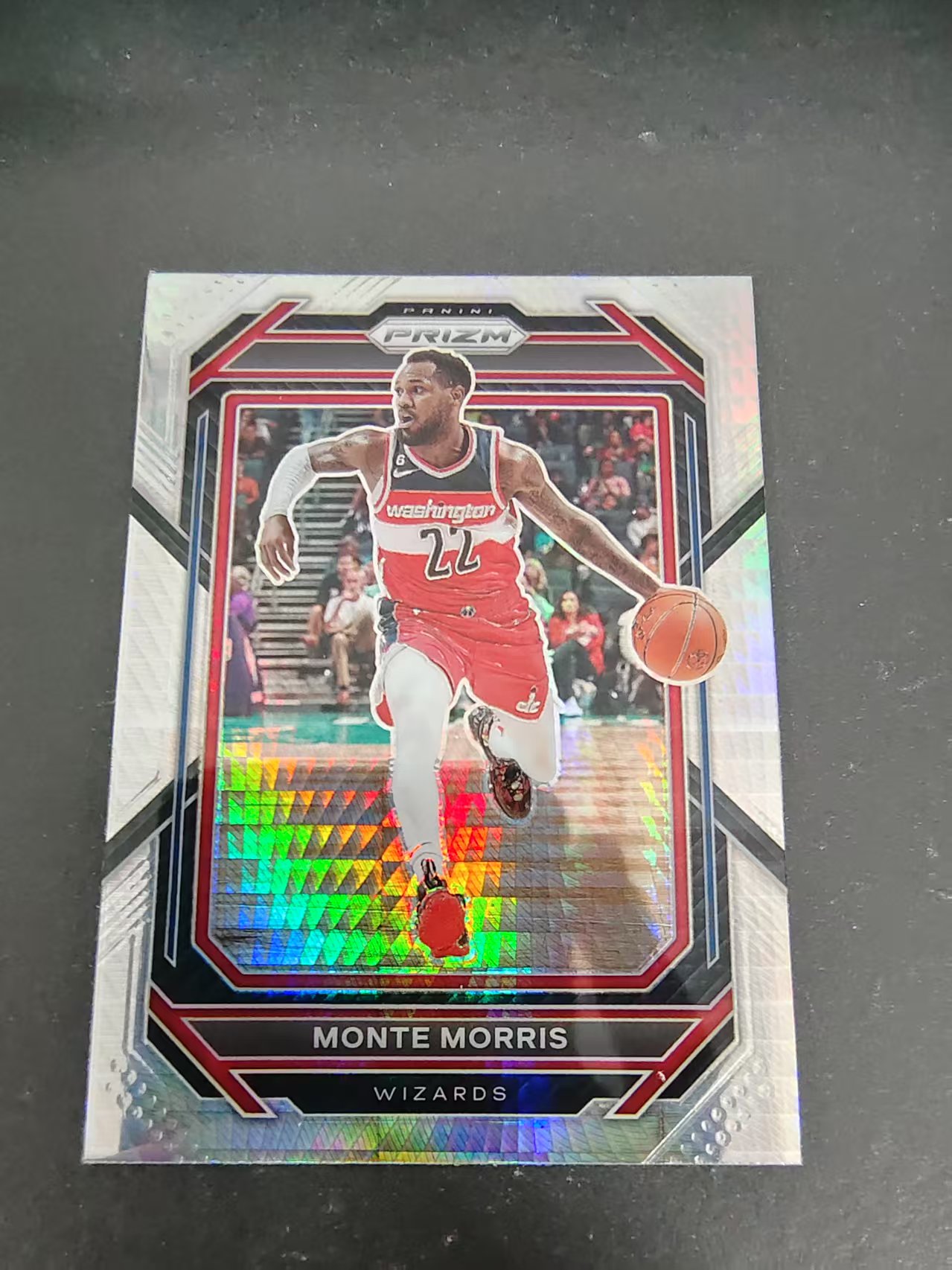 【可合并，不累计】2022-23 Panini Prizm Monte Morris 蒙特 莫里斯 奇才 PZ Hyper折 划痕 边角瑕疵 #171