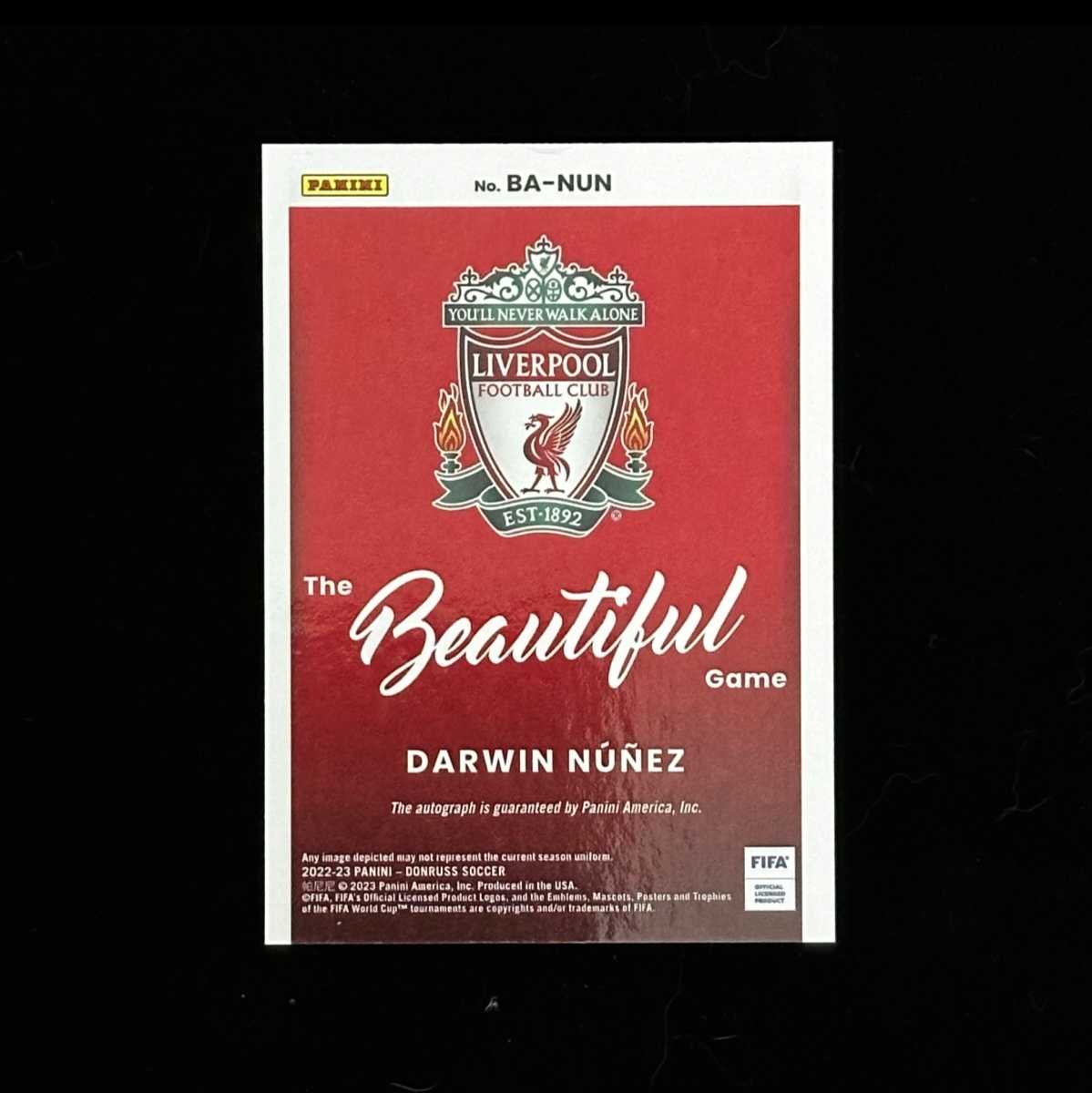 2022-23 Panini Donruss Darwin Nunez 杜蕾斯 英超 乌拉圭 红军 利物浦 努涅斯 签字 俱乐部美丽签 卡品如图 收藏必备 【才来-V】