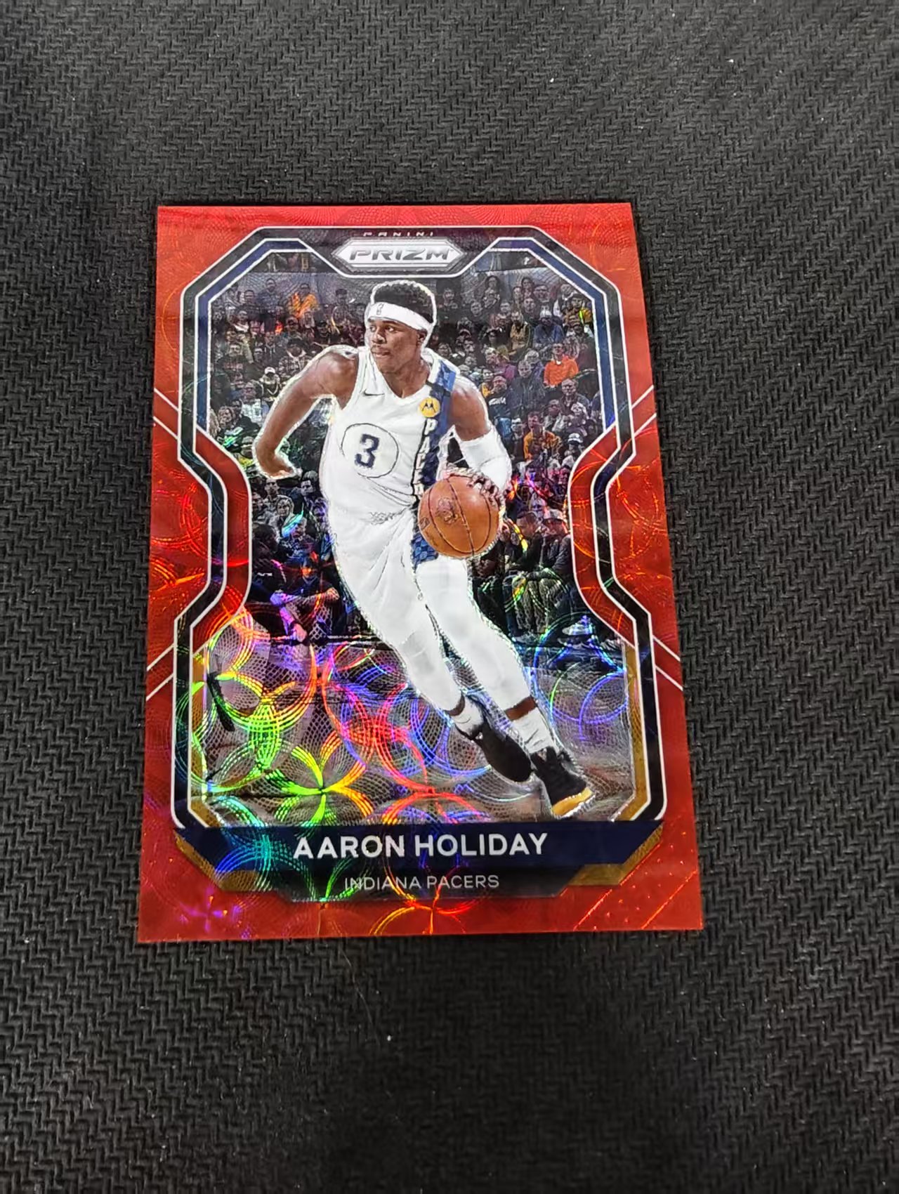 【汽水拍卖】2020-21 Panini Prizm Aaron Holiday 阿隆 霍勒迪 步行者 PZ 红圈圈折 88编 瑕疵如图