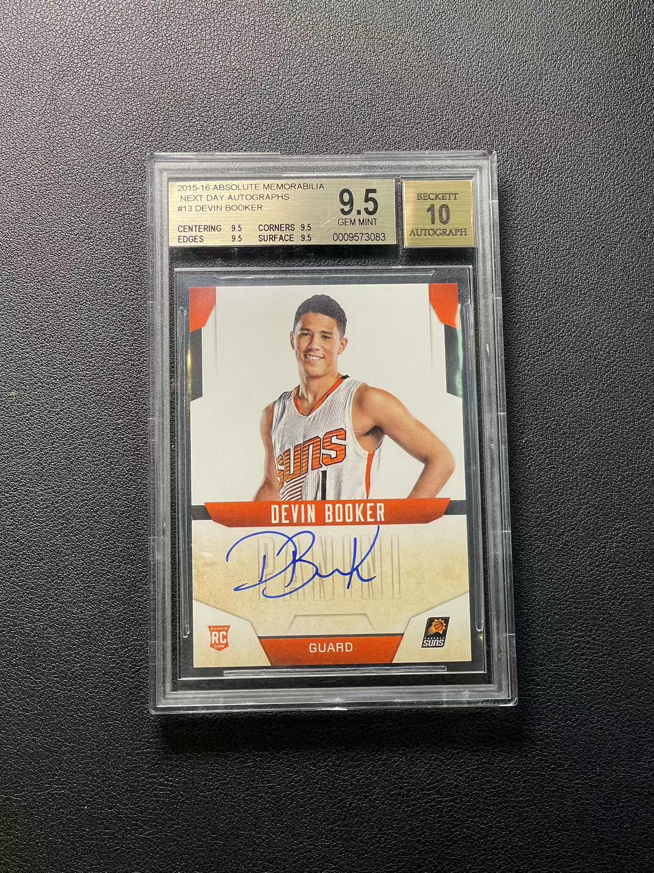 【超新星精品】2015-16 Abs Devin Booker RC新秀 太阳 德文布克 next day 明日签 签字 卡签 BGS9.5/ ...