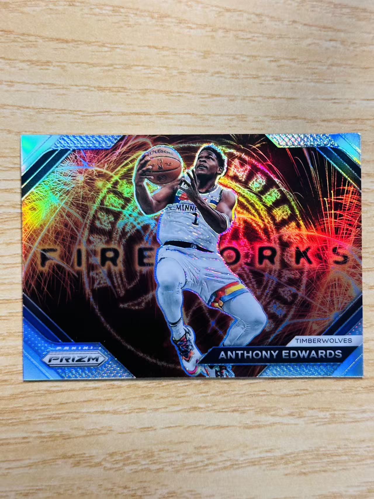 2023-24 Panini Prizm Anthony Edwards 嘿嘿代卖 安东尼 爱德华兹 烟花特卡 银折 森林狼 华子 狼王 收藏必备
