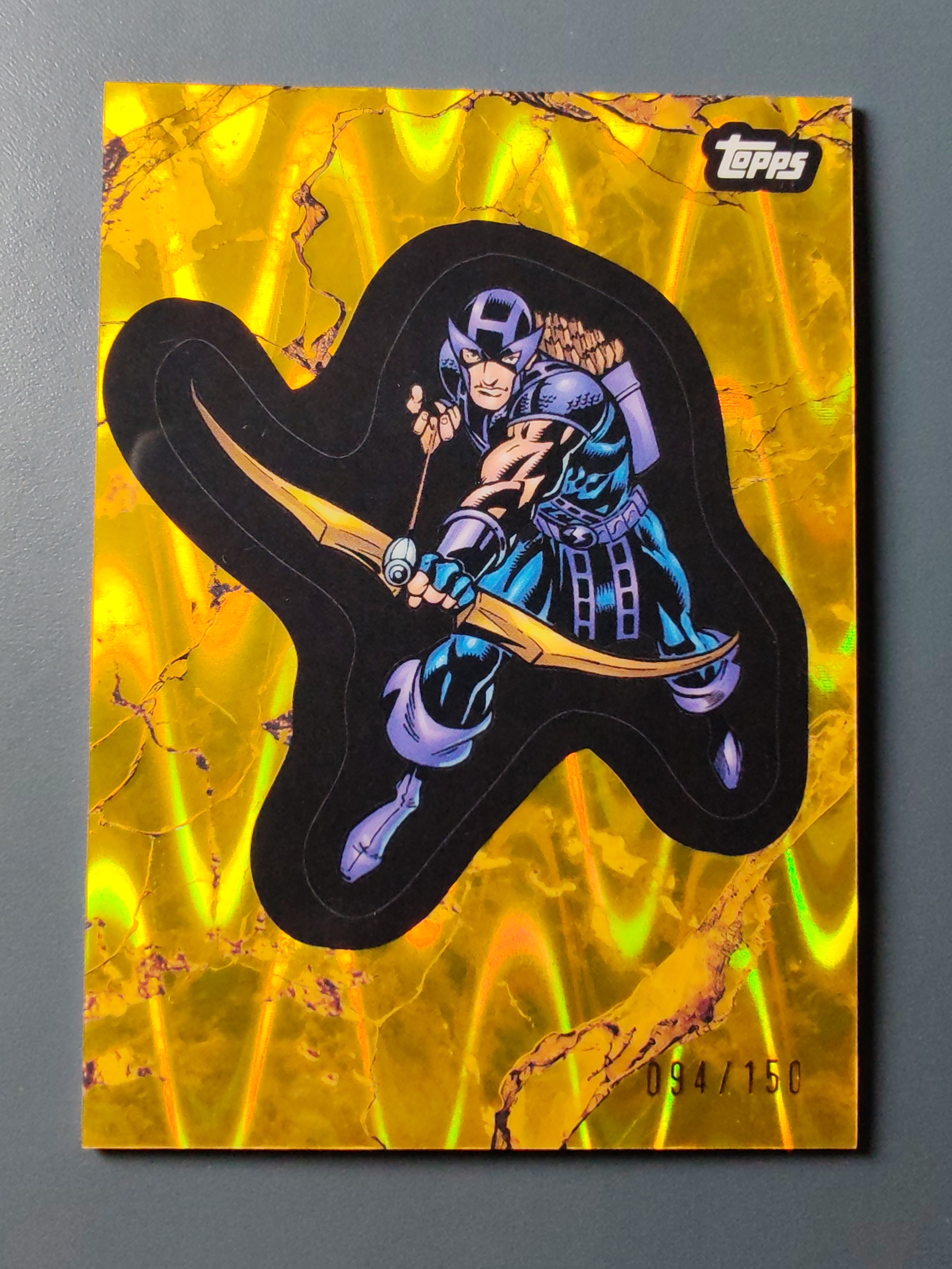 2025 Topps Marvel (MCU) Hawkeye 漫威黄金年代!鹰眼!金熔岩折!150编!【9527】