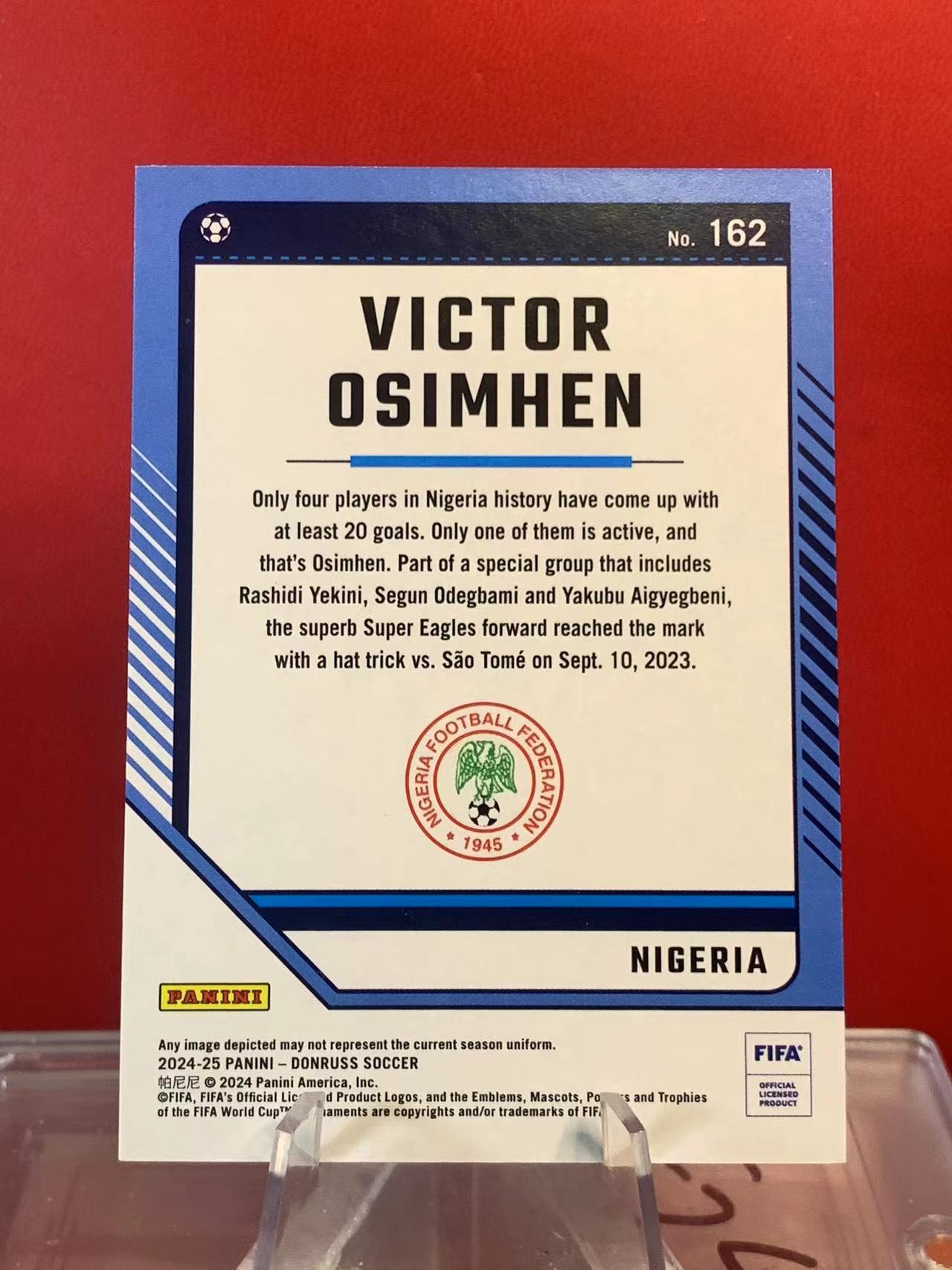 (詹叔代拍)2024-25 Panini Donruss Victor Osimhen 杜蕾斯 尼日利亚 奥斯梅恩 青瀑布折 155/199编 同背色 顺丰寄付 泰山