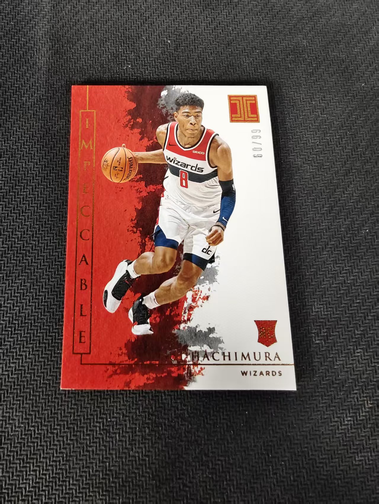 【可合并,不累计】2019-20 Panini Impeccable Rui Hachimura RC 小真金 奇才 新秀 八村垒 八村壘 99编 边角瑕疵