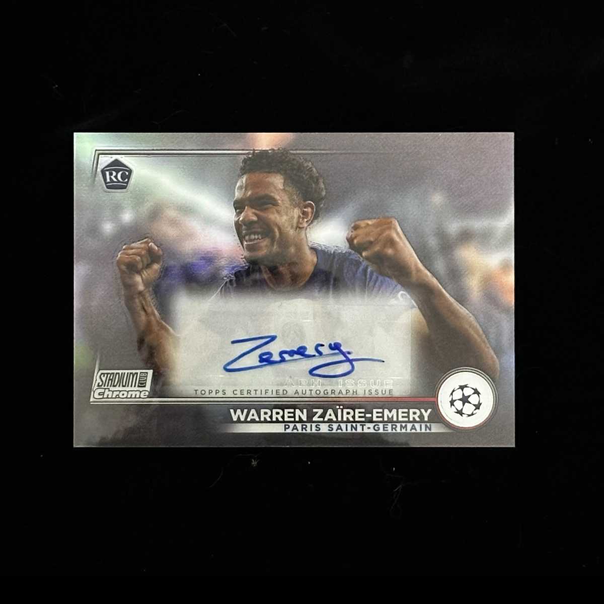 2022-23 Topps Stadium Club Chrome Warren Zaïre-Emery RC 欧战 竞技场 新秀RC 埃梅里 签字 卡品如图 收藏必备 【才来-V】