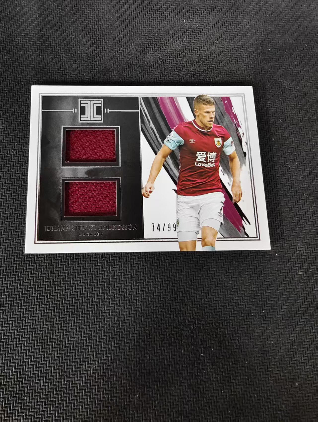 【可合并,不累计】2020-21 Panini Impeccable Johann Berg Gudmundsson 小真金 约翰 贝格 格维兹门松 球衣物料 99编