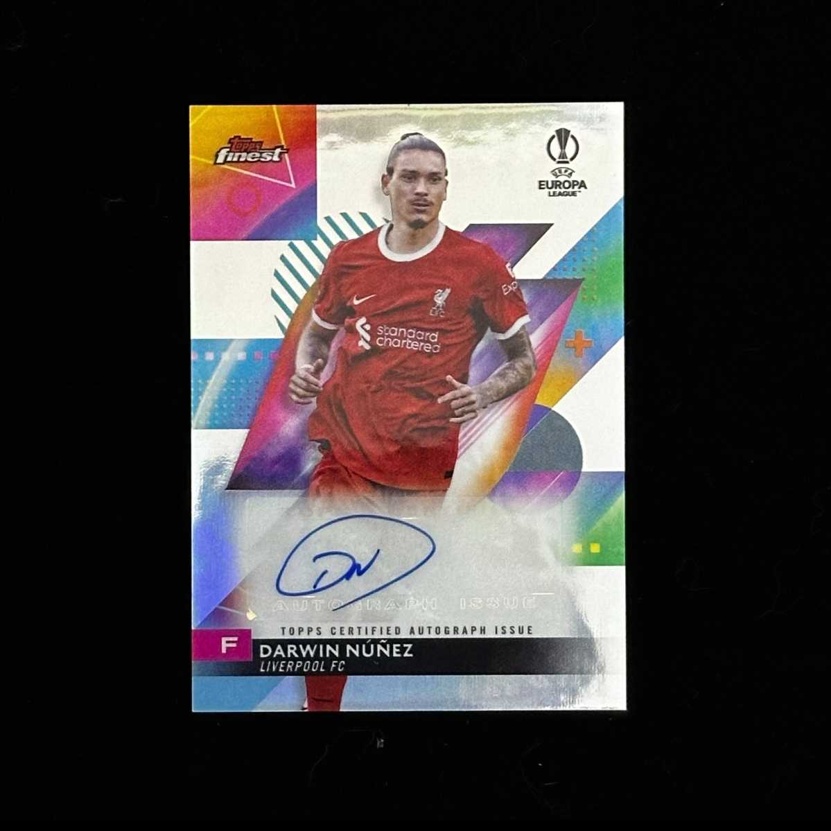 2023-24 Topps Finest Darwin Nunez 欧冠 利物浦 达尔温 努涅斯 签字 银折 卡品如图 收藏必备 V