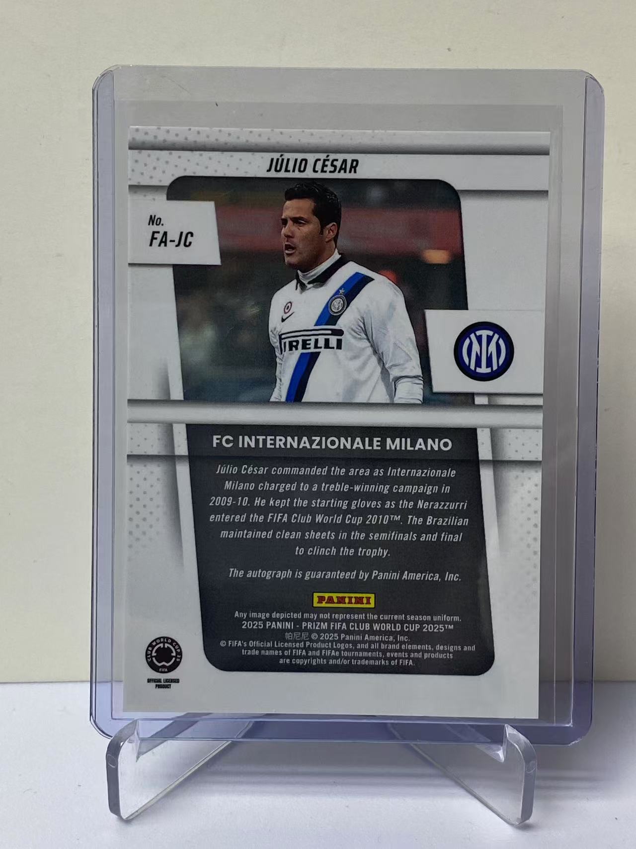 2025 Panini Prizm Julio Cesar 世俱杯PZ 国际米兰 胡里奥 塞萨尔 签字 墨迹如图 收藏必备 卡品如图 9527