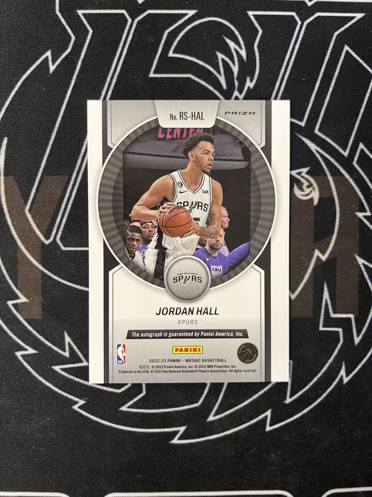 2022-23 Panini Mosaic Jordan Hall RC 【UTF球星卡】fr3 乔丹 霍尔 马刺 新秀 马赛克 折射 签字 通行卡品