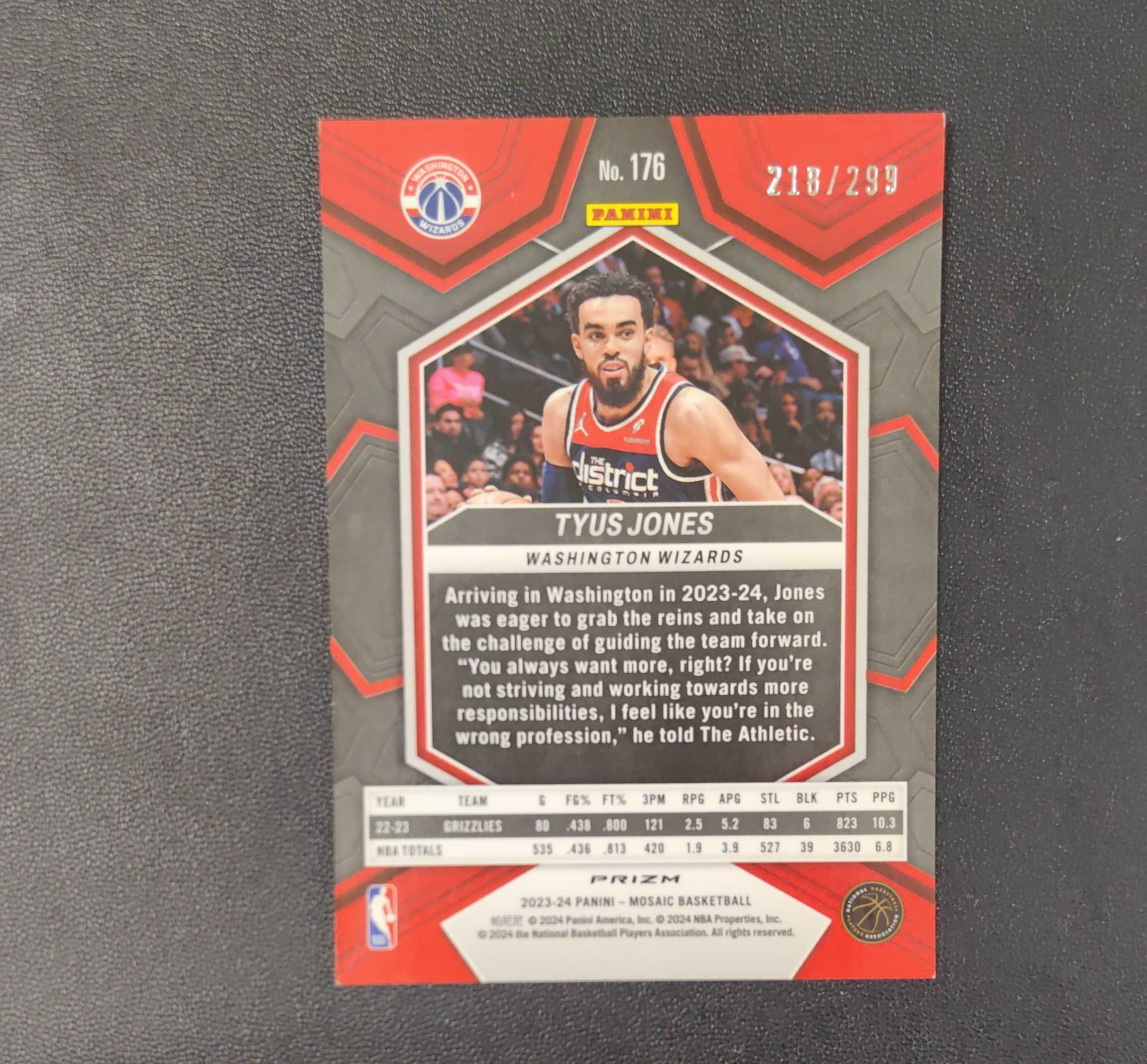 2023-24 Panini Mosaic Tyus Jones 马赛克 奇才 泰厄斯琼斯 熔岩折 299编 东契奇 sga 库里 文班亚马 詹姆斯 多张再拍