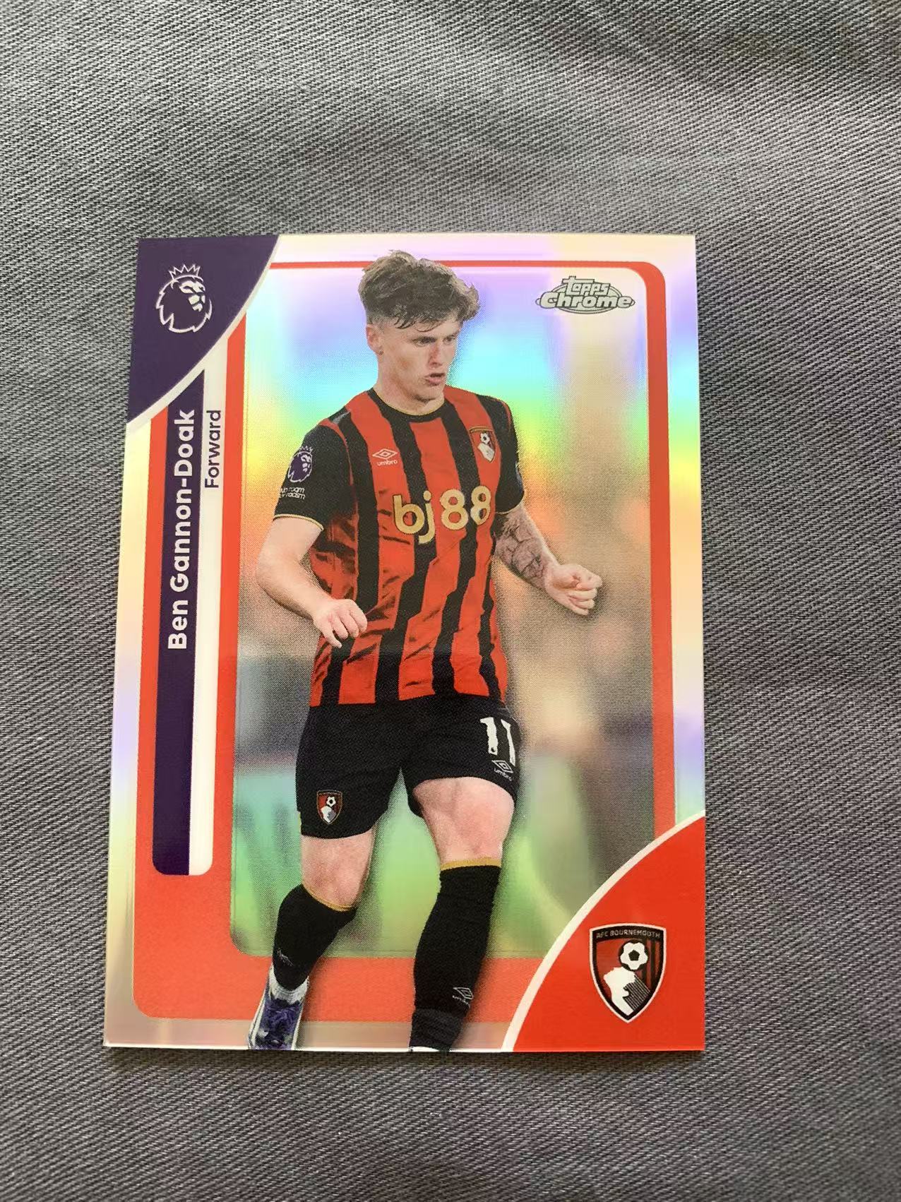 2025-26 Topps Chrome Ben Gannon Doak 英超TC 伯恩茅斯 本 多克 银折 折射 戴戴