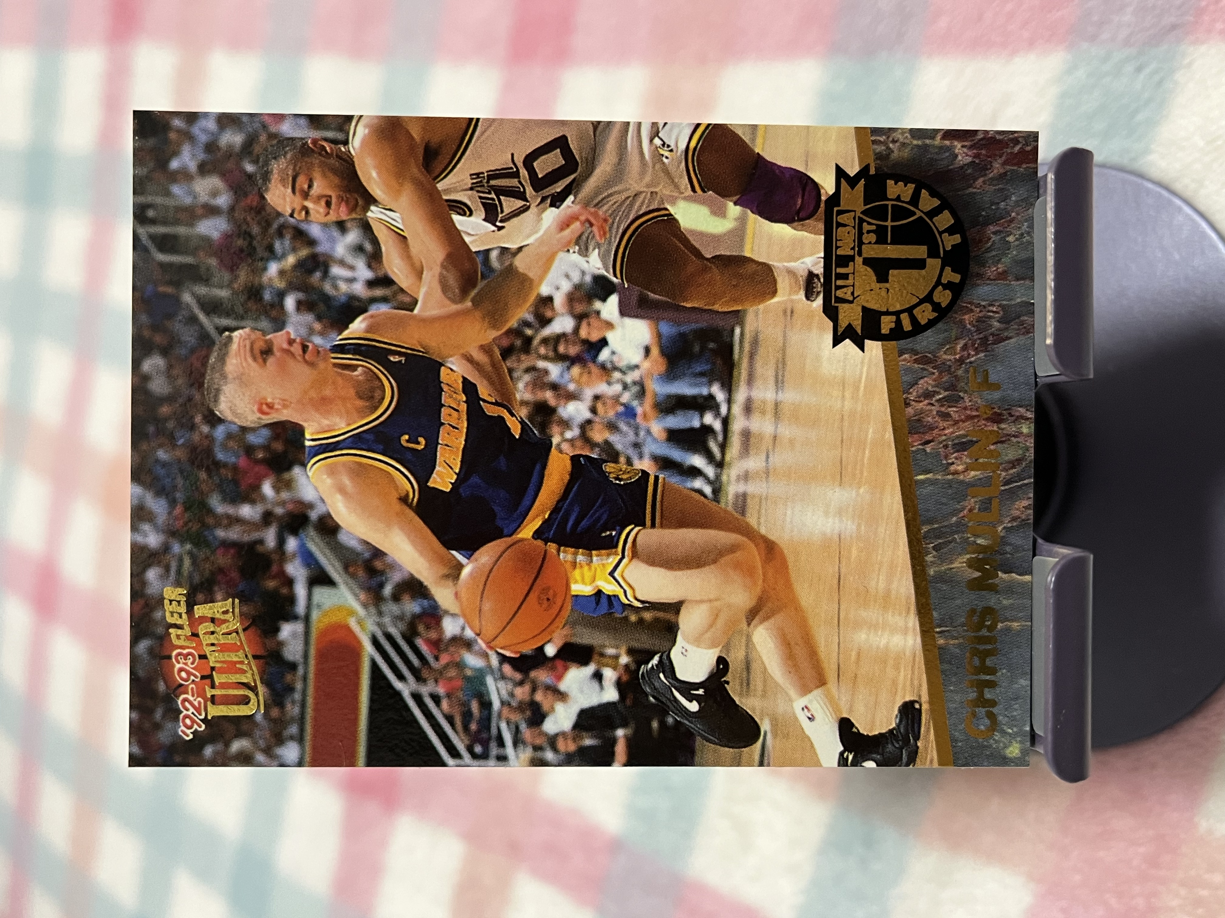 1992 Fleer Ultra Chris Mullin 卡尔马龙 上帝的左手 赛季最佳一阵【金色大理石 老卡 老特】勇士 #782