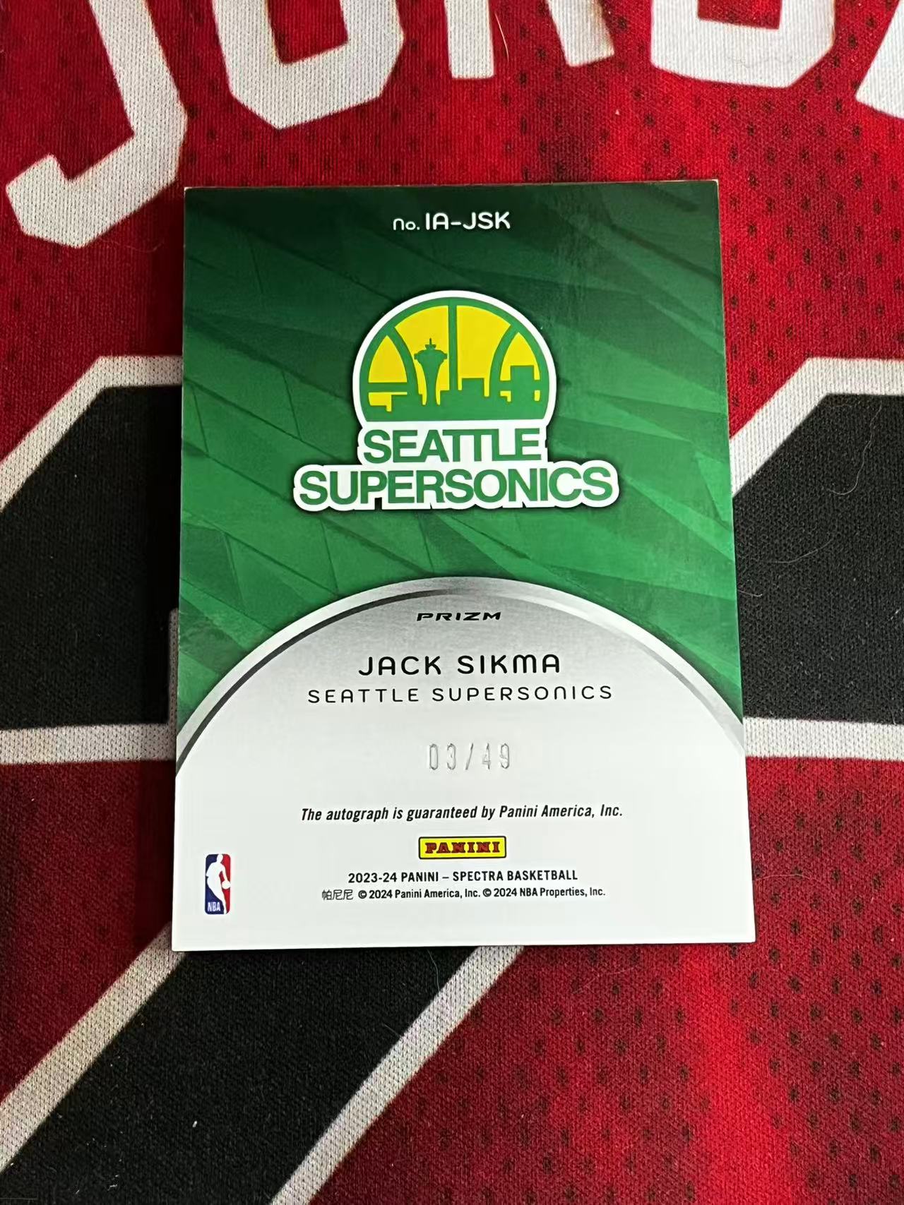 【接寄拍】2023-24 PANINI SPECTRA 光谱系列 超音速 杰克西科马 希科马 49编 签字卡 ICONS签 碎冰折 折射 专收凑套必备【烂臭嘴拍卖】