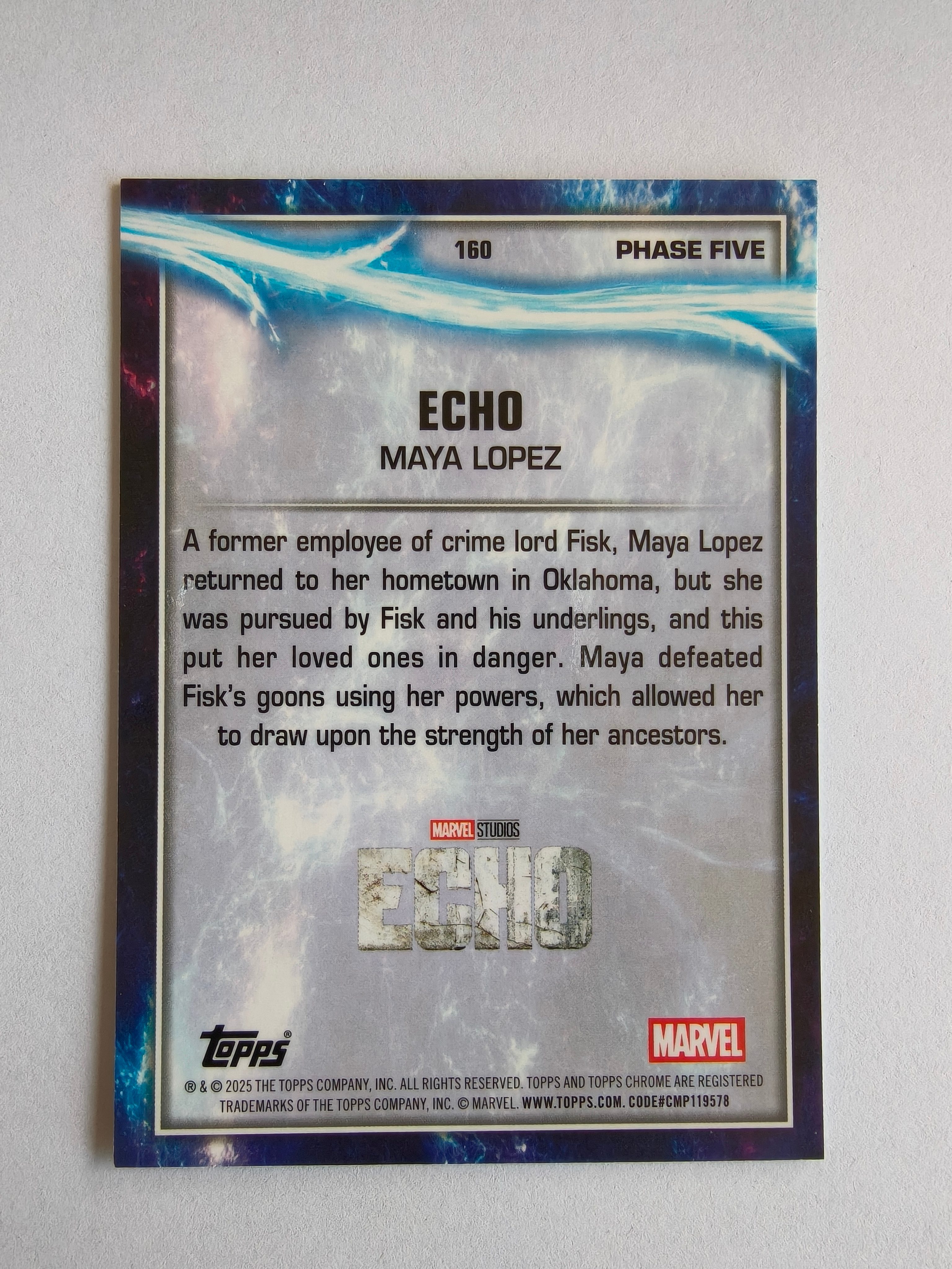 2025 Topps Chrome Maya Lopez 漫威 影视 真人 绿折 折射 玛雅·洛佩兹 199编 收藏必备 卡品如图 XY689
