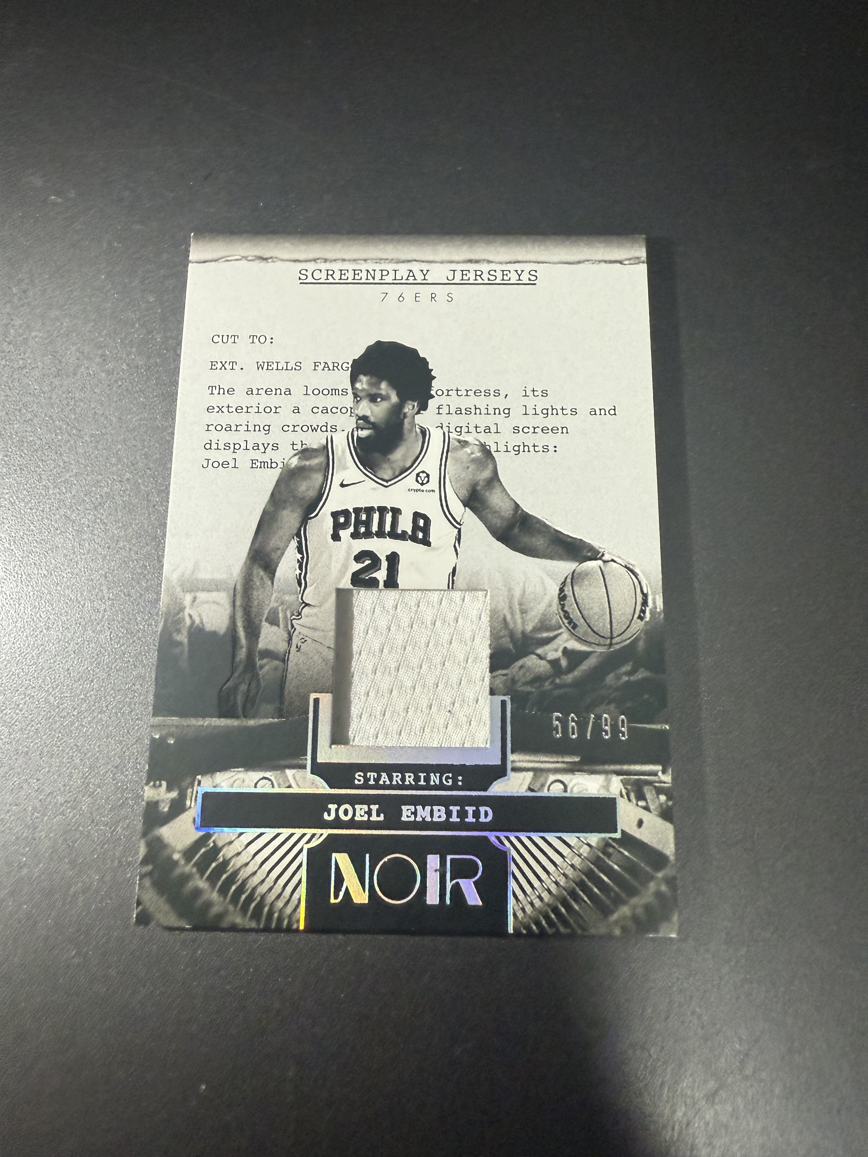 2024-25 Panini Noir Joel Embiid 乔尔 恩比德 球衣 99编 GU 亲穿球衣 井