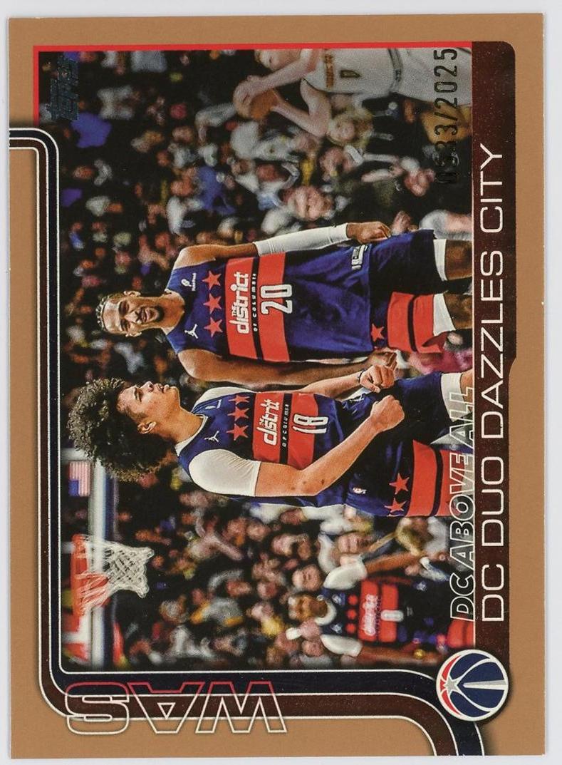 2025-26 Topps Flagship DC Duo Dazzles City 华盛顿奇才 2025编 横版 团队特卡 亚历山大萨尔 凯肖恩乔治 铜平行 卡品如图 1BL6/11.27