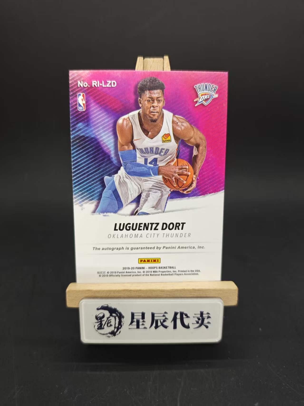 2019-20 Panini Hoops Luguentz Dort RC 【星辰代卖】 新秀年 选秀年 rookie 雷霆 吕冈茨 多尔特 格子折 折射 签字 枫716
