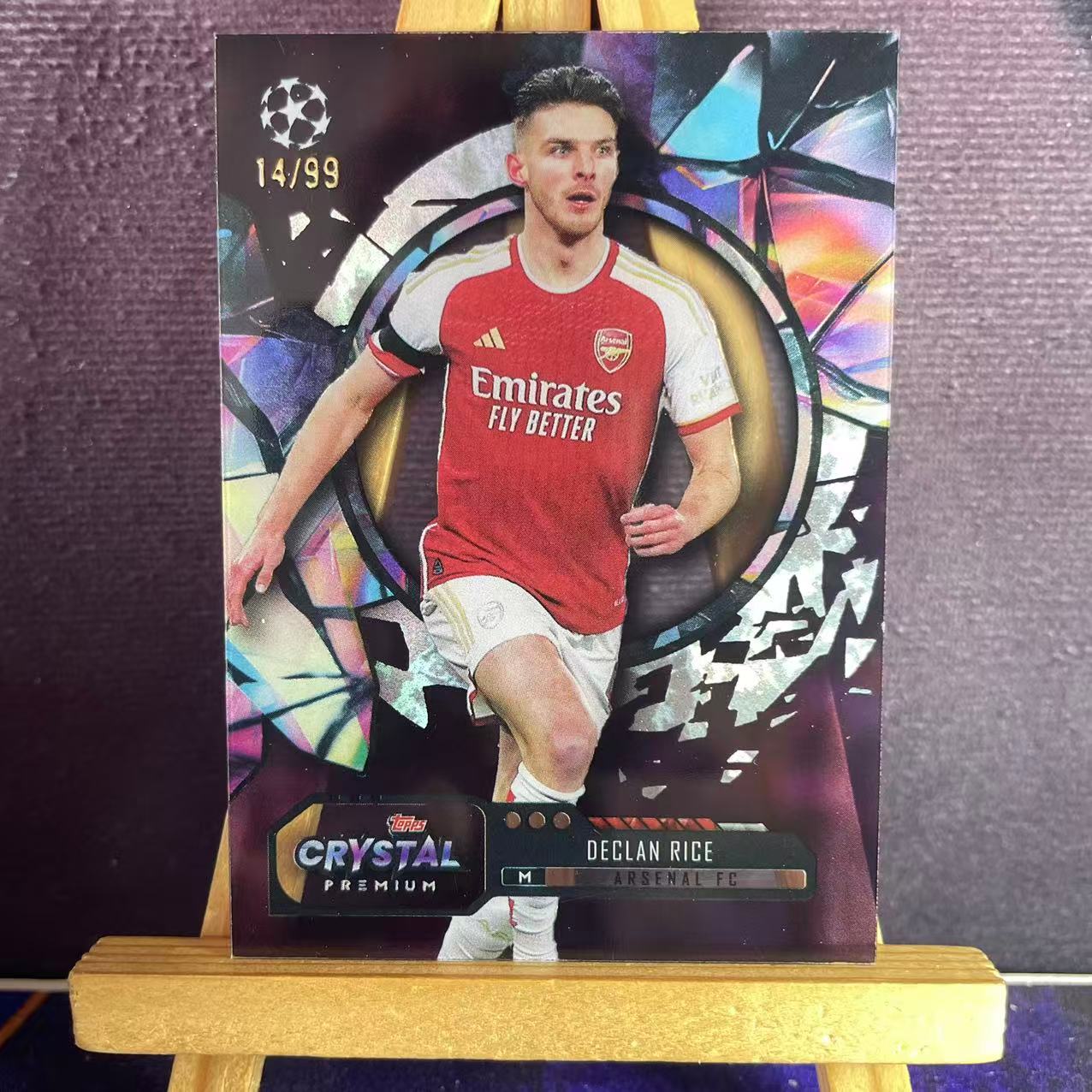 2024 Topps Crystal Declan Rice 欧冠 阿森纳 赖斯 莱斯 99编 紫折 透明胶片 水晶 带编 折射 微瑕如图【拾艺拍卖】川哥