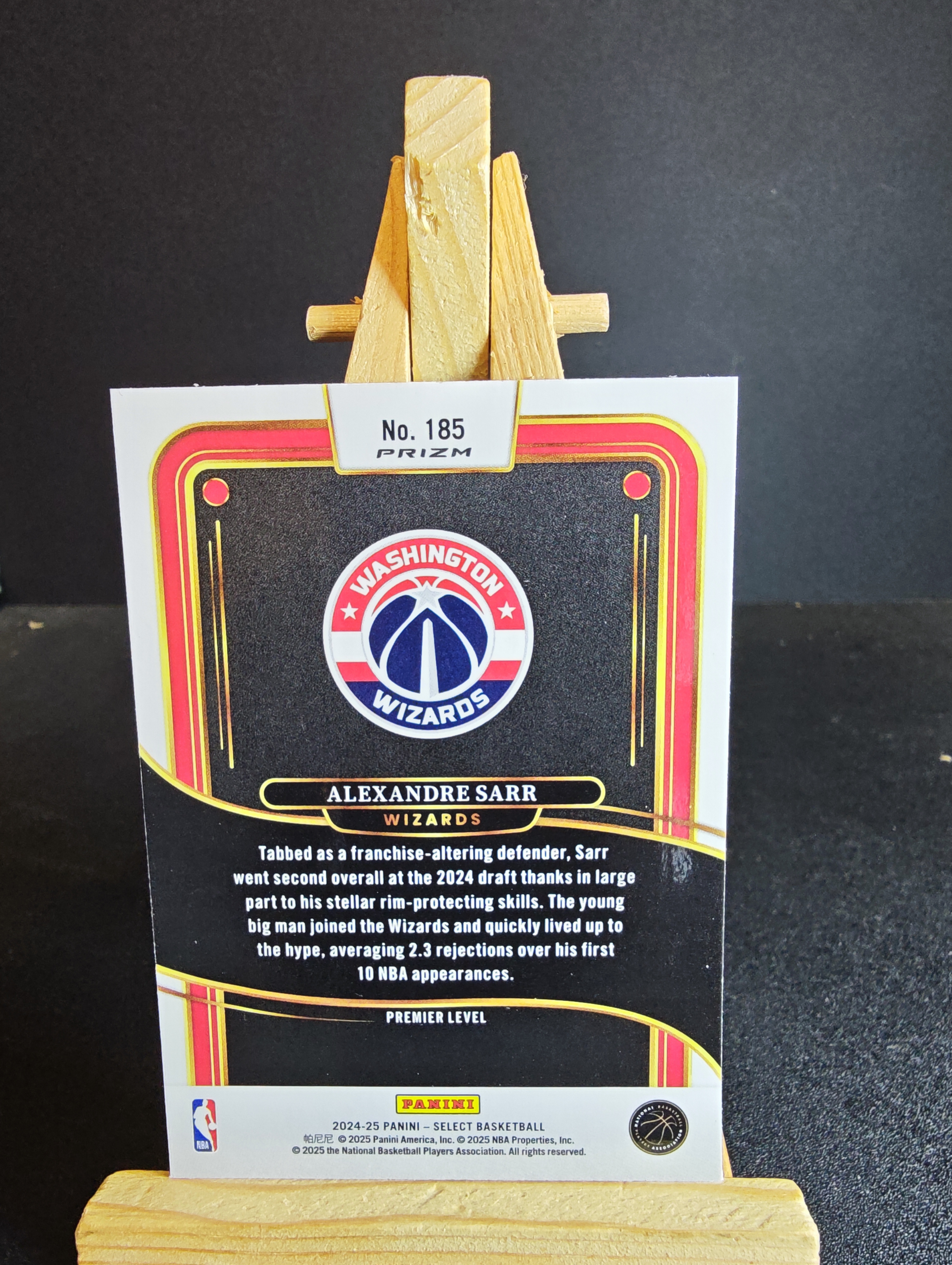 2024-25 Panini Select Alex Sarr RC select 亚历克斯 萨尔 新秀 特卡 卡品如图 91代拍