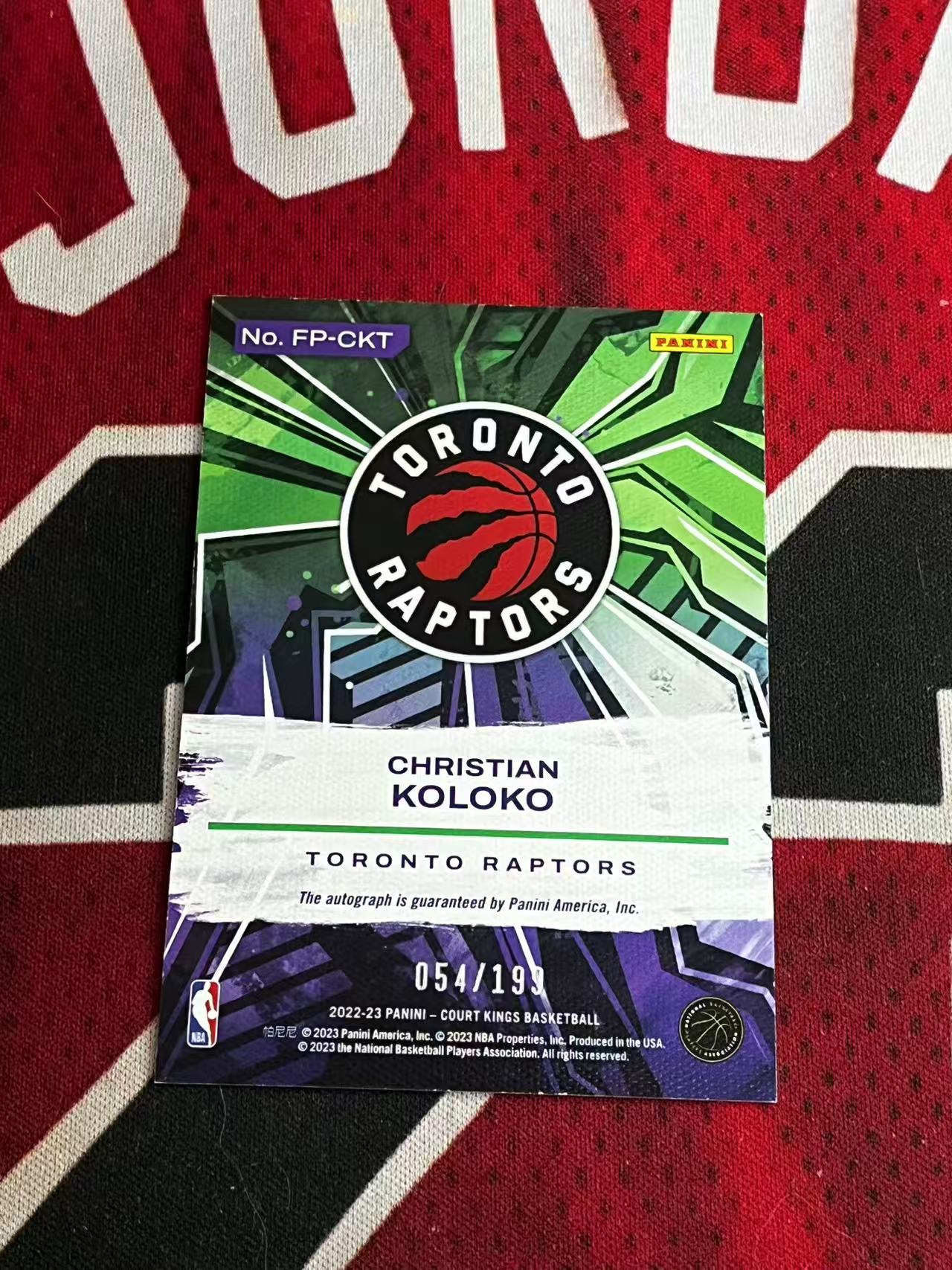 【接寄拍】2022-23 PANINI COURT KINGS 油画系列 猛龙 新秀RC 克里斯蒂安科洛科 199编 签字卡 新秀FP签 专收凑套必备【烂臭嘴拍卖】