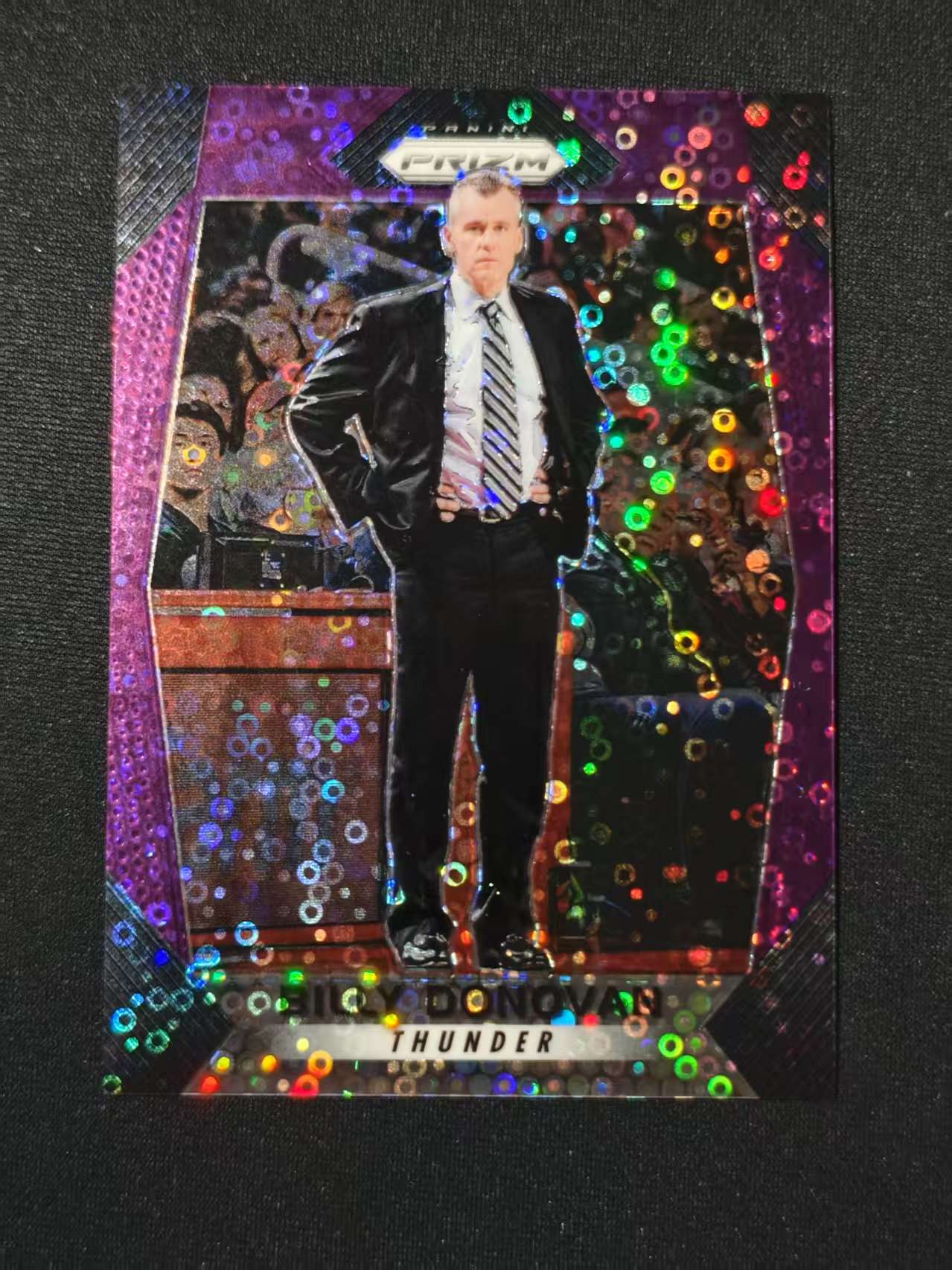 2017-18 Panini Prizm Billy Donovan Thunder 雷霆 教练 比利 多诺万 紫泡泡折 紫Disco折射 /75编 pz 卡品如图 凑套必备