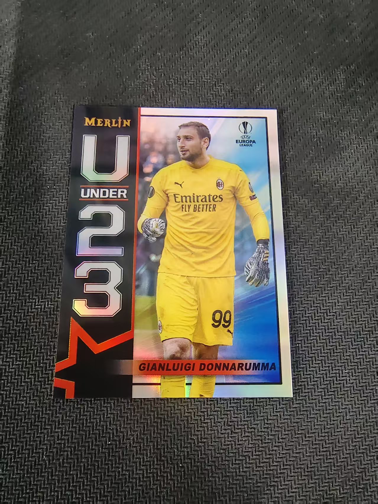 【可合并,不累计】2021 Topps Merlin Gianluigi Donnarumma 多纳鲁马 大巴黎 U23特卡 欧冠梅林 银折 边角瑕疵