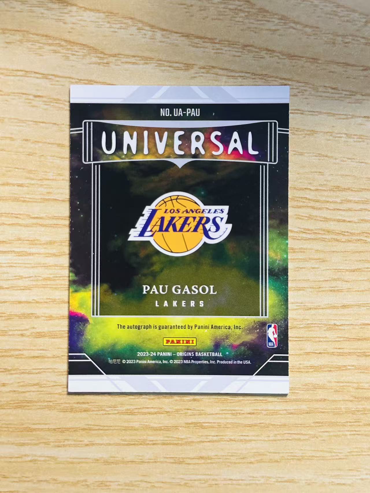 2023-24 Panini Origins Pau Gasol 保罗 加索尔 湖人 起源 宇宙签 签字 卡签 17/30编