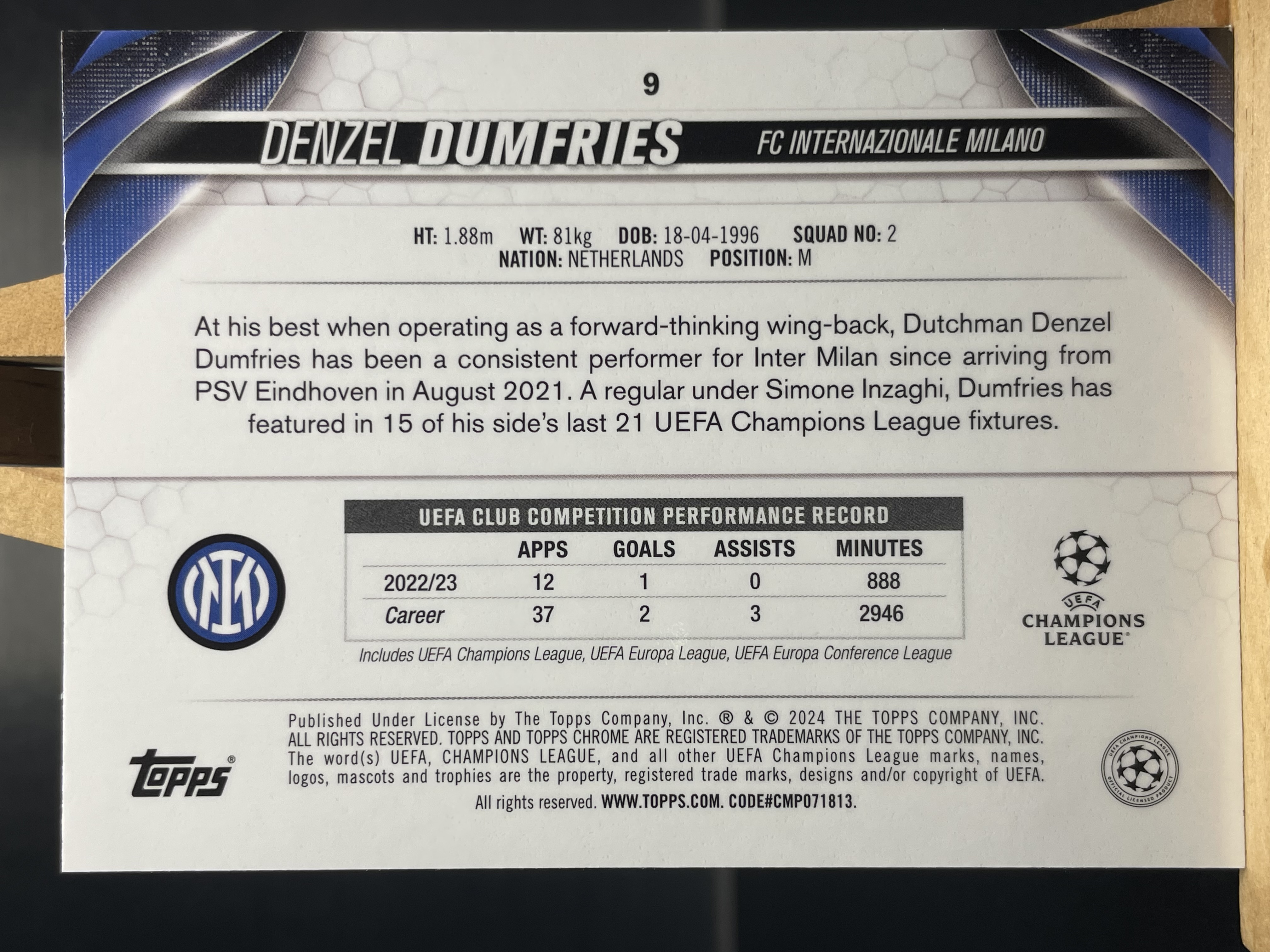 (K4) 2024 TOPPS 折射 登泽尔 邓弗里斯 近期大热球星 收藏必备 卡品如图 ! ! !