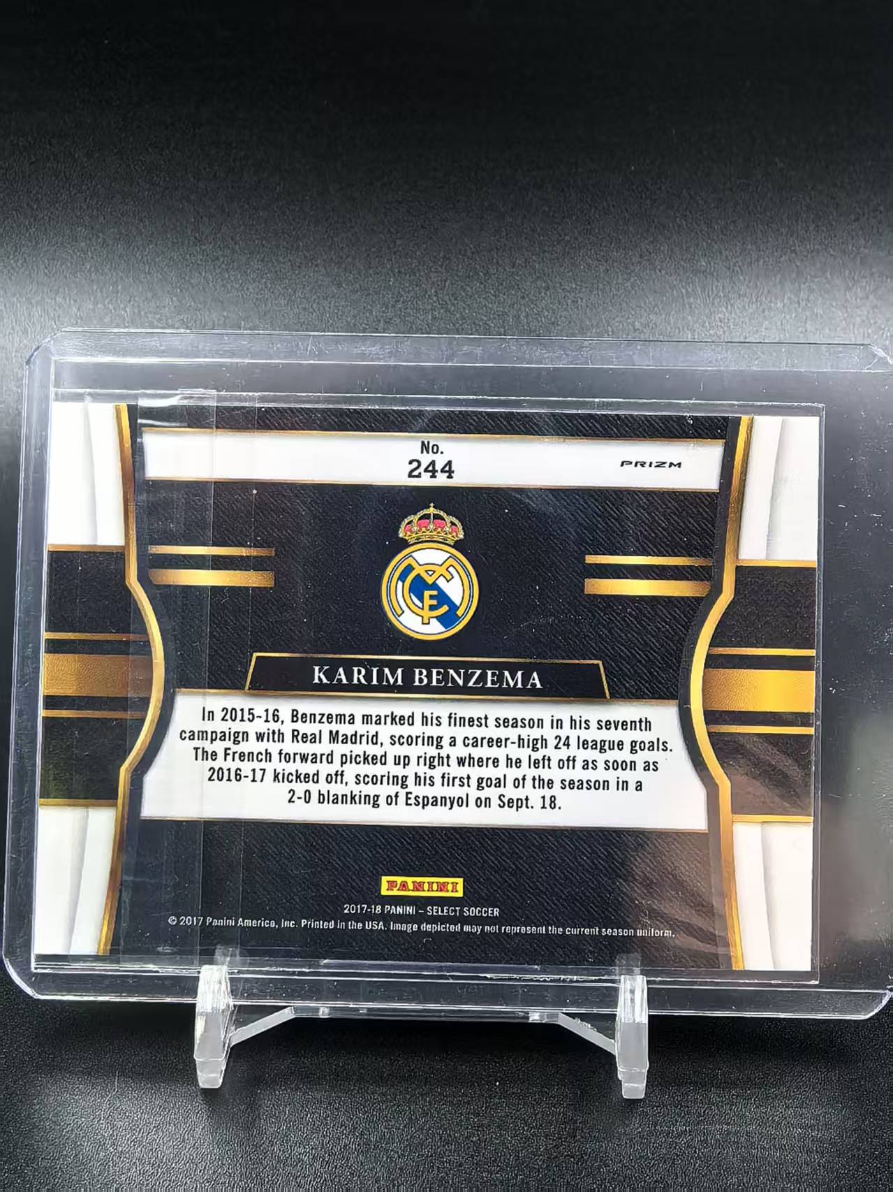 2017-18 Panini Select Karim Benzema #244 本泽马 皇家马德里 银马赛克折 三级