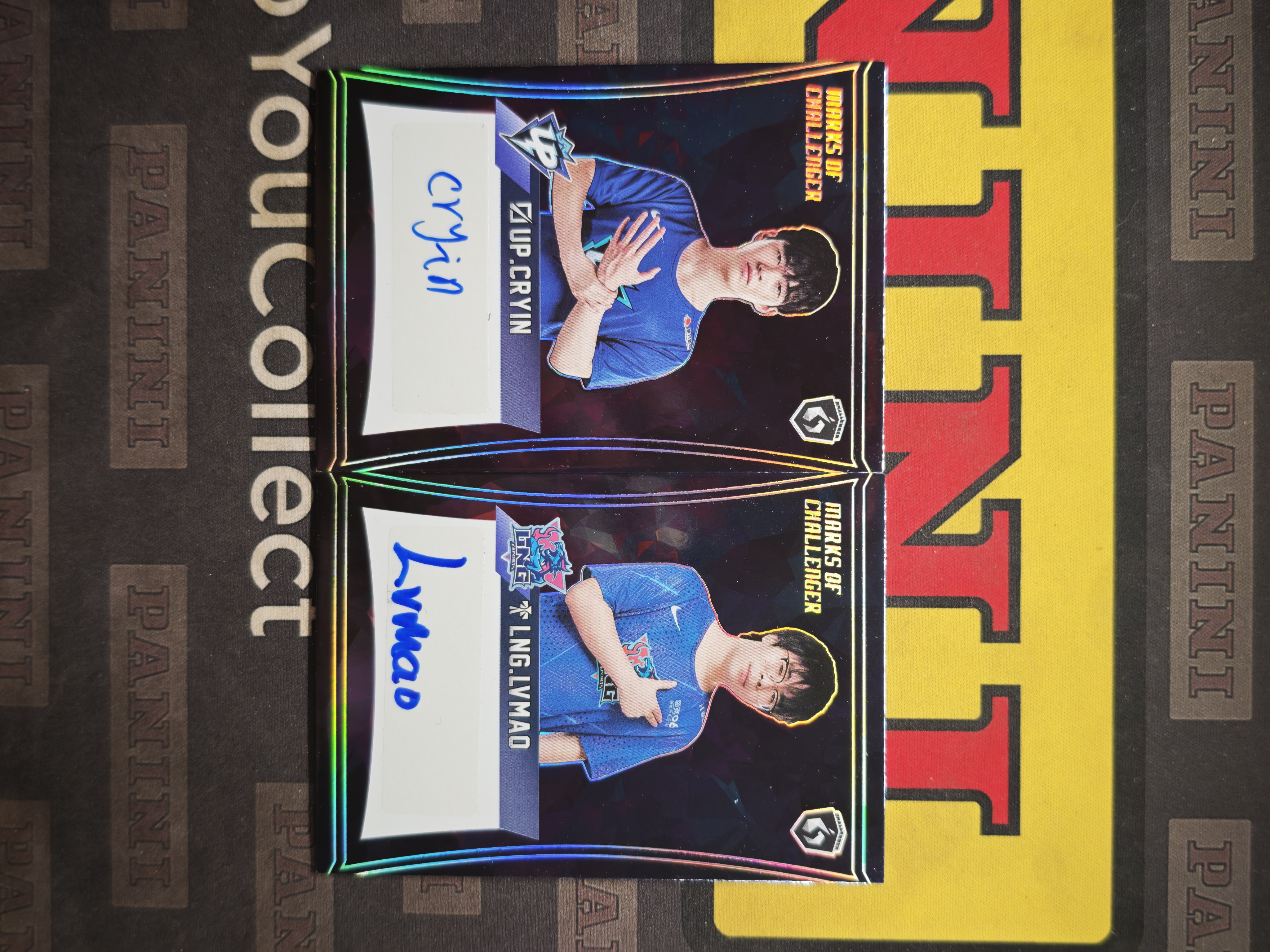 2023 Buffun 挑战者 CHALLENGER系列 英雄联盟 LPL 元年 UP CRYIN LNG LVMAO 银折 /50编 选手印记签字卡 RC新秀【CUN拍卖-TT1002】