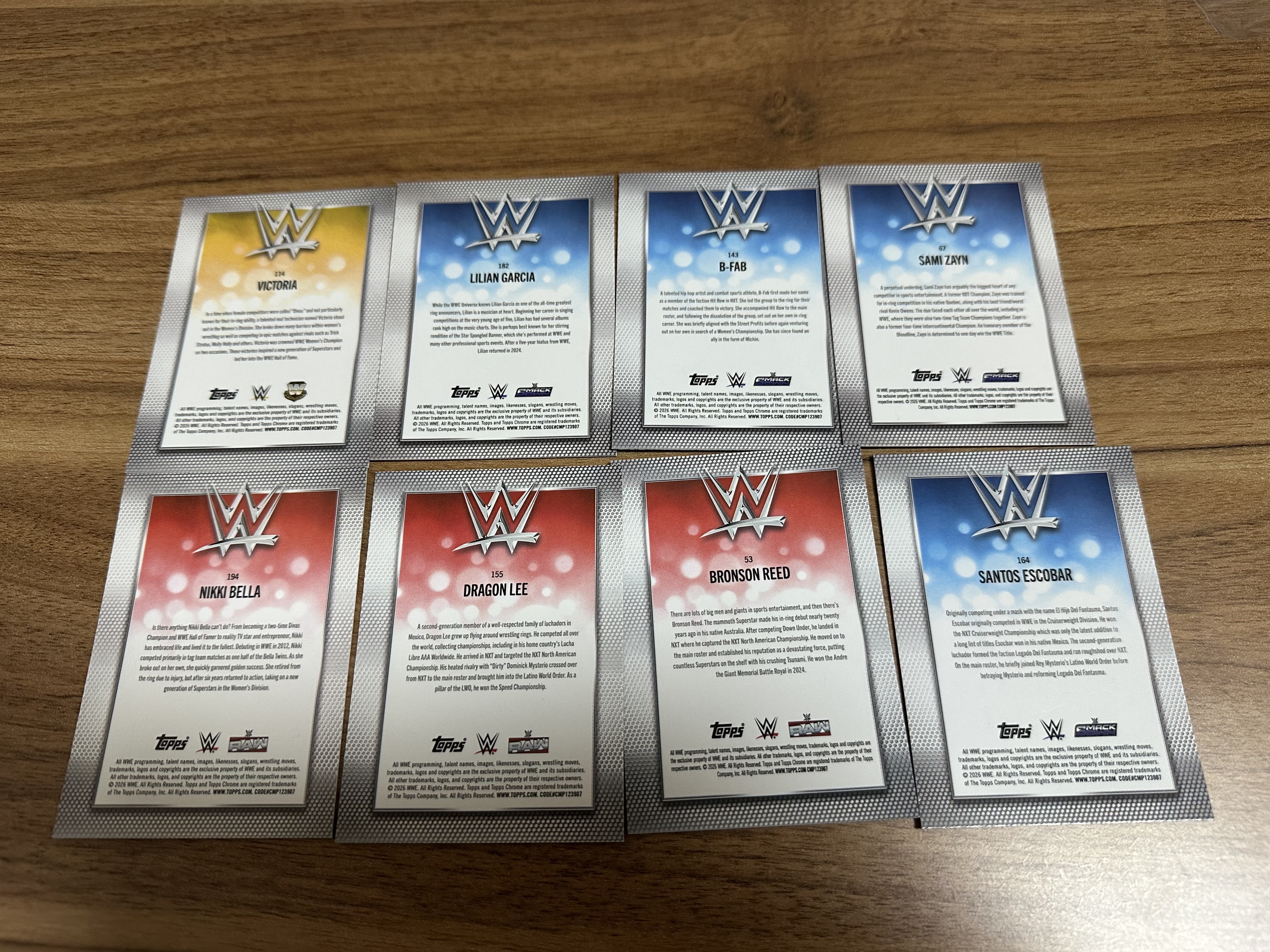 2026 Topps Chrome Nikki Bella VICTORIA DRAGON LEE 格子折 lot8