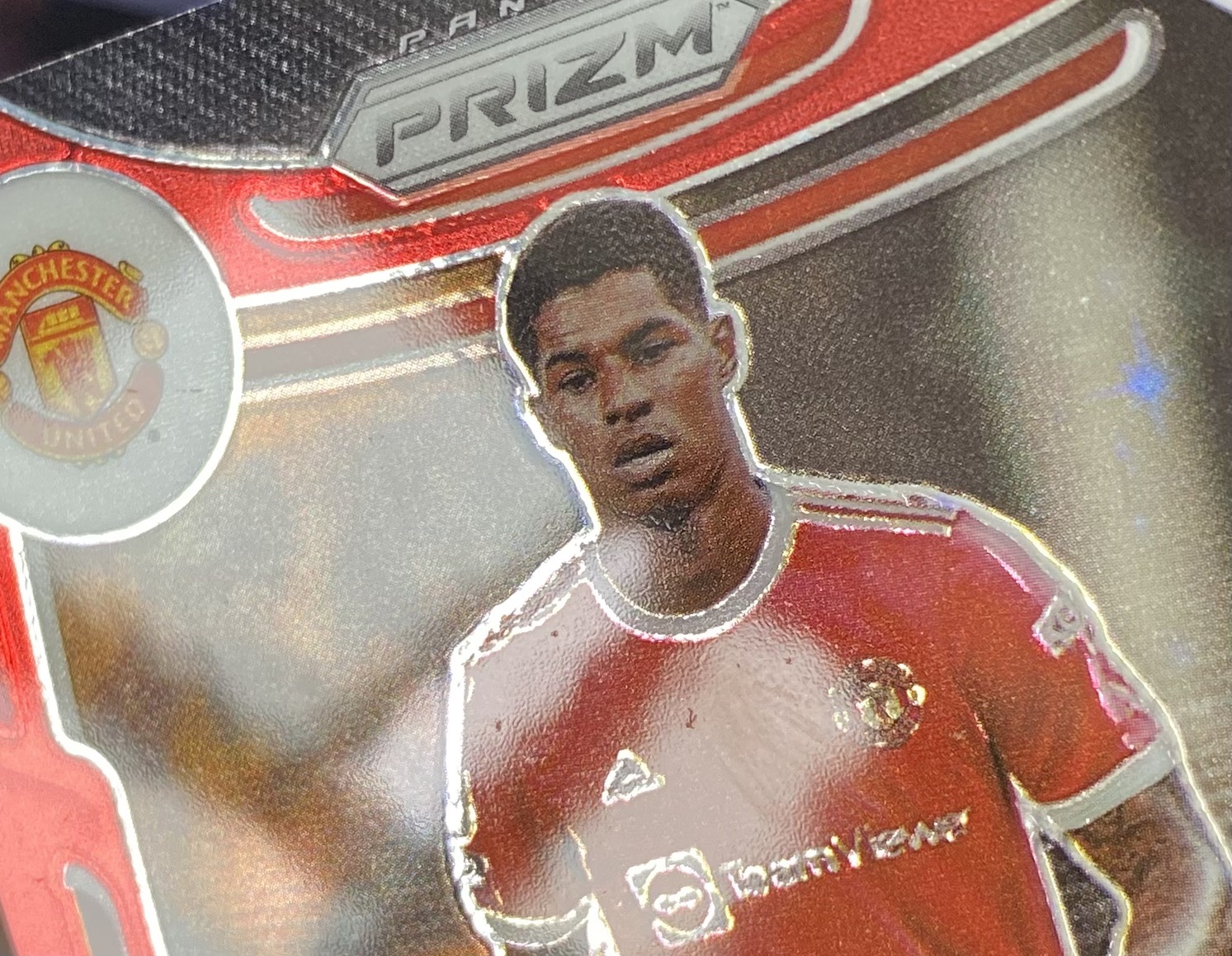 2021-22 Panini Prizm Marcus Rashford 【来拆波卡】英超 Prizm 曼联 马库斯 拉什福德 红星星折 28/28编 尾编 HLF